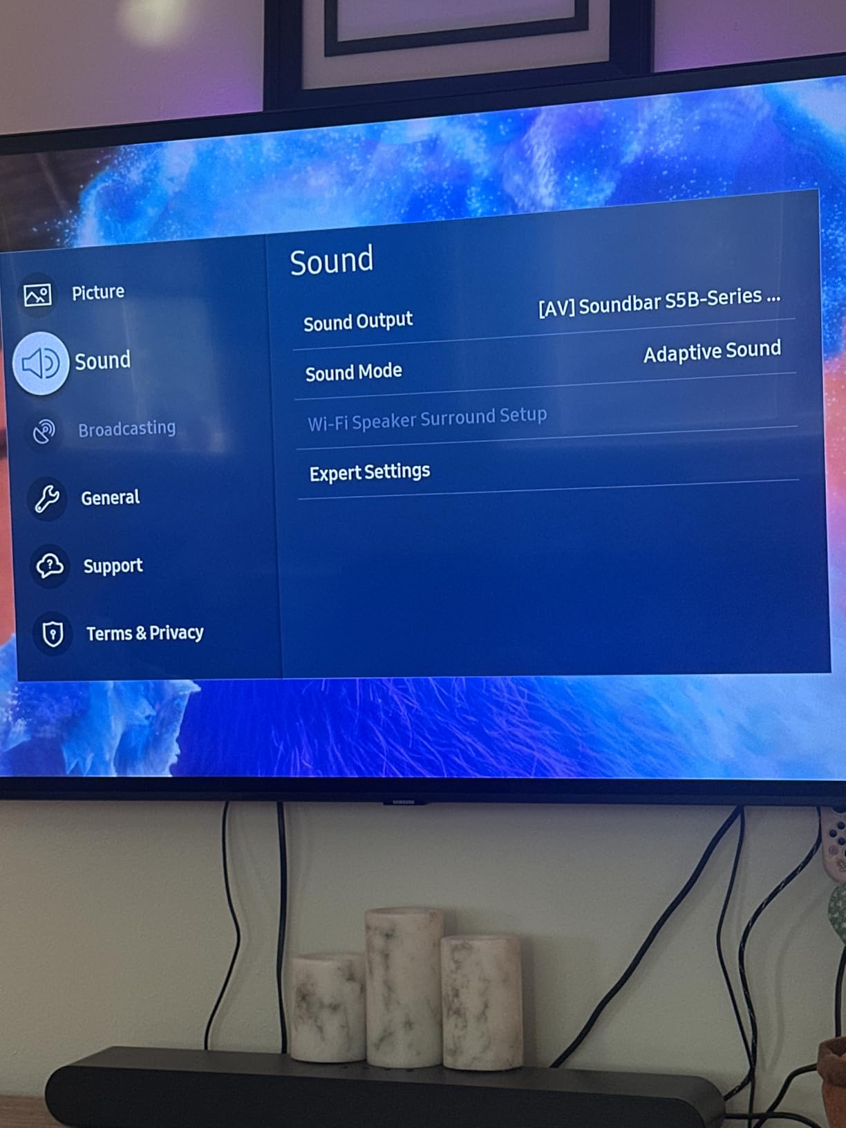 SAMSUNG HW-S50B/ZA 3.0ch All-in-One Soundbar w/Dolby 5.1, DTS Virtual:X, Q Symphony, Built in Center Speaker, Adaptive Sound Lite, Bluetooth Multi Connection, 2022 Black - Customer Photo 3
