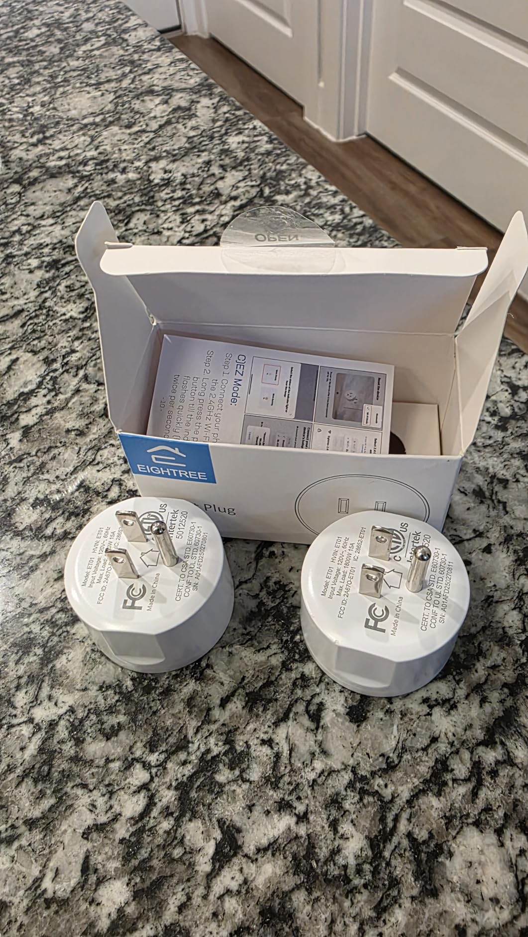 EIGHTREE Smart Plug 2025 Upgrade to 15A, Bluetooth & Wi-Fi Outlet Plug Dual Connection, Voice Control, Remote Control Outlet Timer Indoor, Smart Plugs That Work with Alexa & Google, 2.4GHz Wi-Fi Only Customer Review EIGHTREE Smart Plug 2025 Upgrade to 15A, Bluetooth & Wi-Fi Outlet Plug Dual Connection, Voice Control, Remote Control Outlet Timer Indoor, Smart Plugs That Work with Alexa & Google, 2.4GHz Wi-Fi Only - Customer Photo 1
