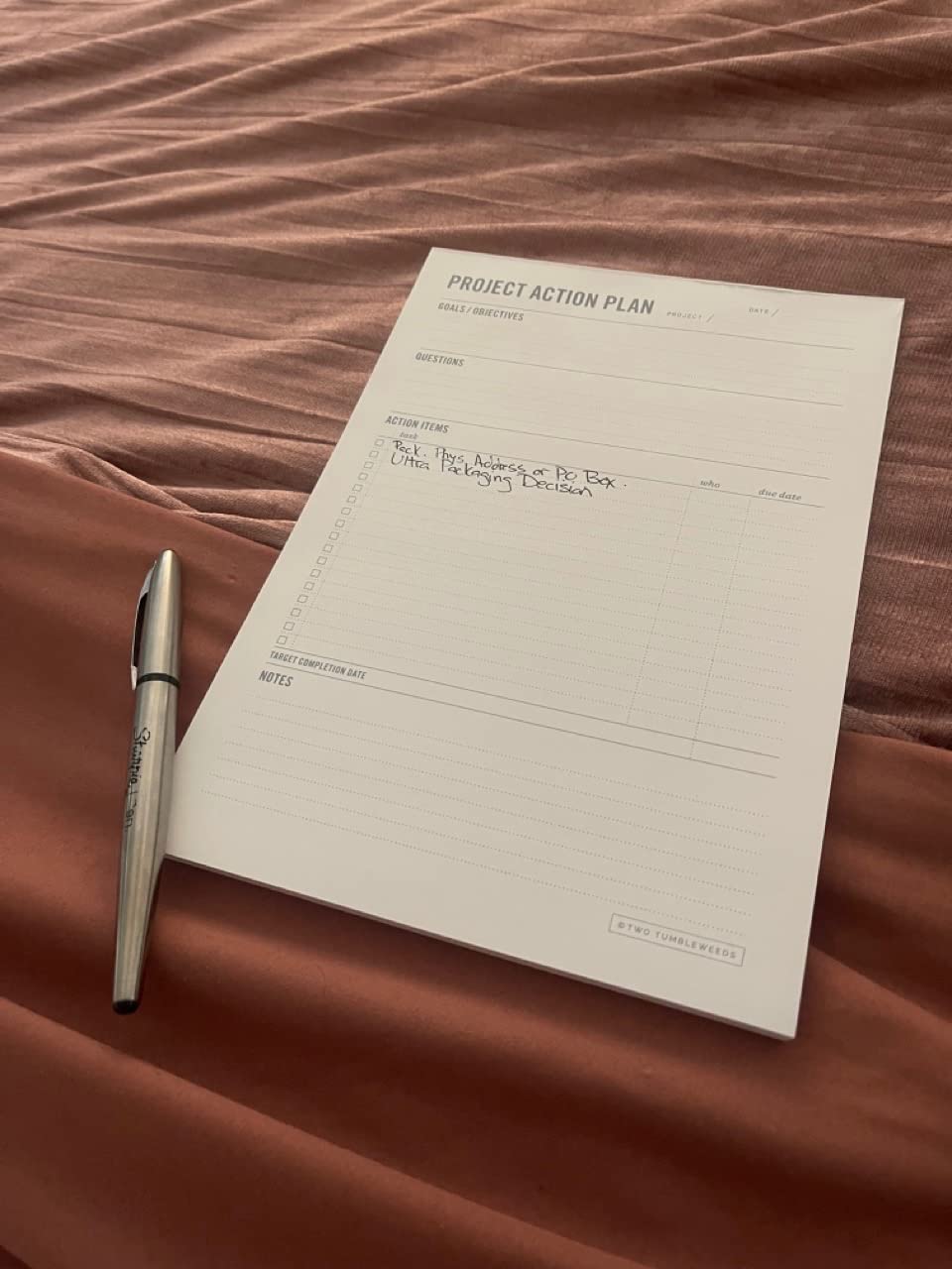 Two Tumbleweeds - Project Planner Notepad - 7 x 10 Two Tumbleweeds - Project Planner Notepad - 7 x 10