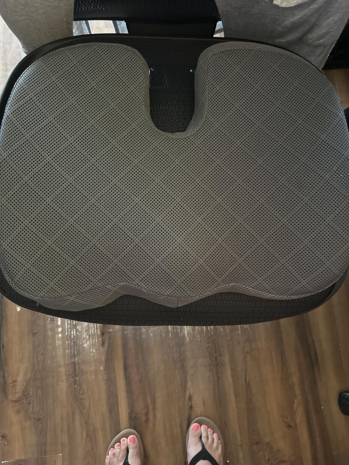 TushGuard Seat Cushion - Memory Foam Cushion for Office Chair, Car Seat, Airplane, Bleacher - Sciatica & Hip & Coccyx Pain Relief Desk Chair Cushion for Long Sitting Office Workers, Car Drivers - Customer Photo 4