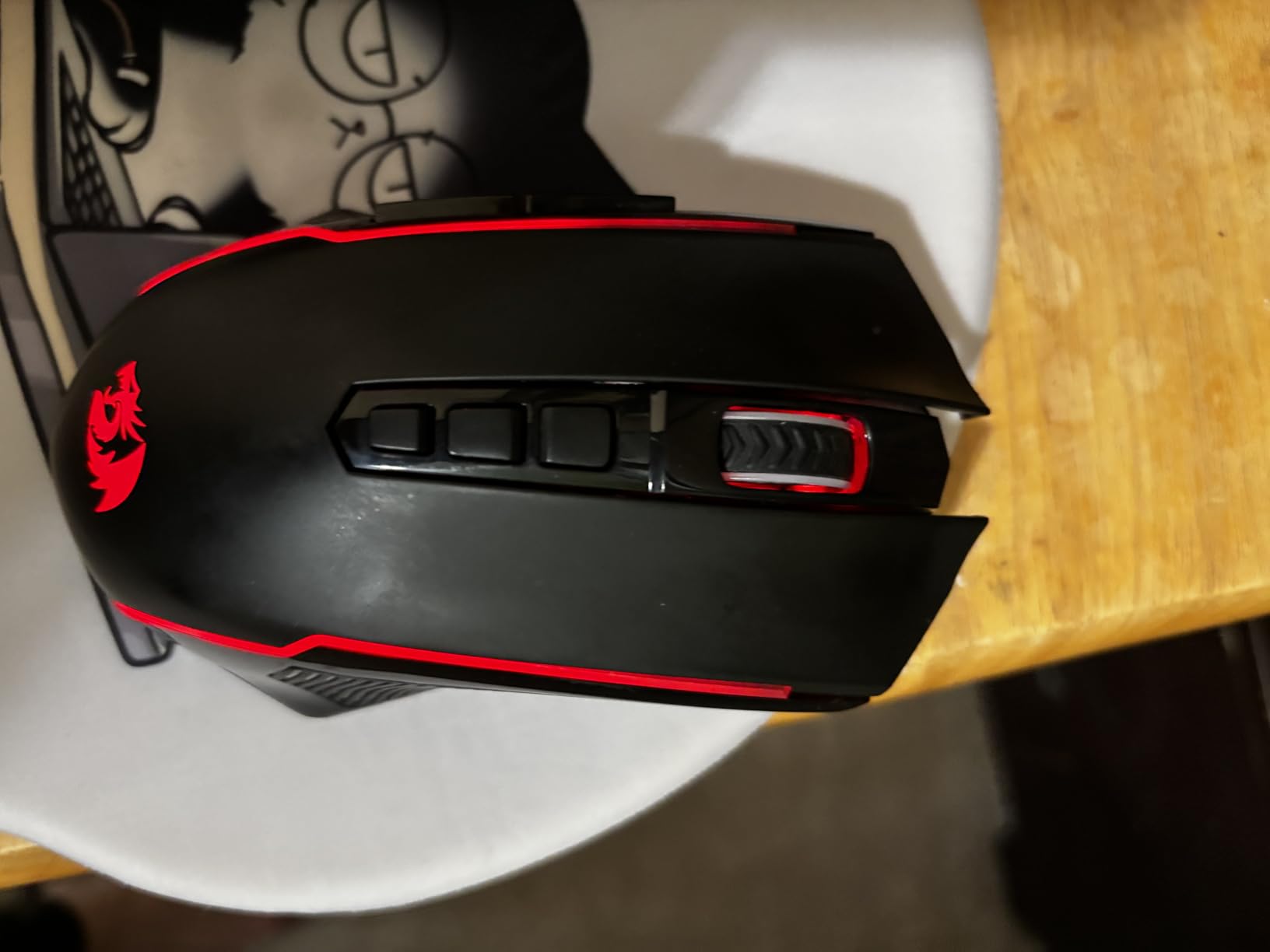 Redragon Gaming Mouse, Wireless Mouse Gaming with 8000 DPI, PC Gaming Mice with Fire Button, RGB Backlit Programmable Ergonomic Mouse Gamer, Rechargeable, 70Hrs for Windows, Mac Gamer, Black - Customer Photo 4