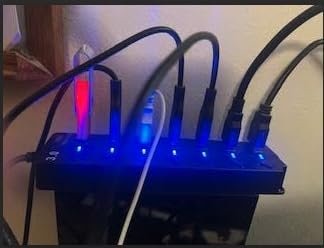 USB Hub 3.0, 7-Port USB Hub Splitter with Individual On/Off Switches and Lights, 3.2ft/1m Long Cable Compatible with MacBook, Laptop, Surface Pro, PS4, PC, Flash Drive, Mobile HDD - Customer Photo 2