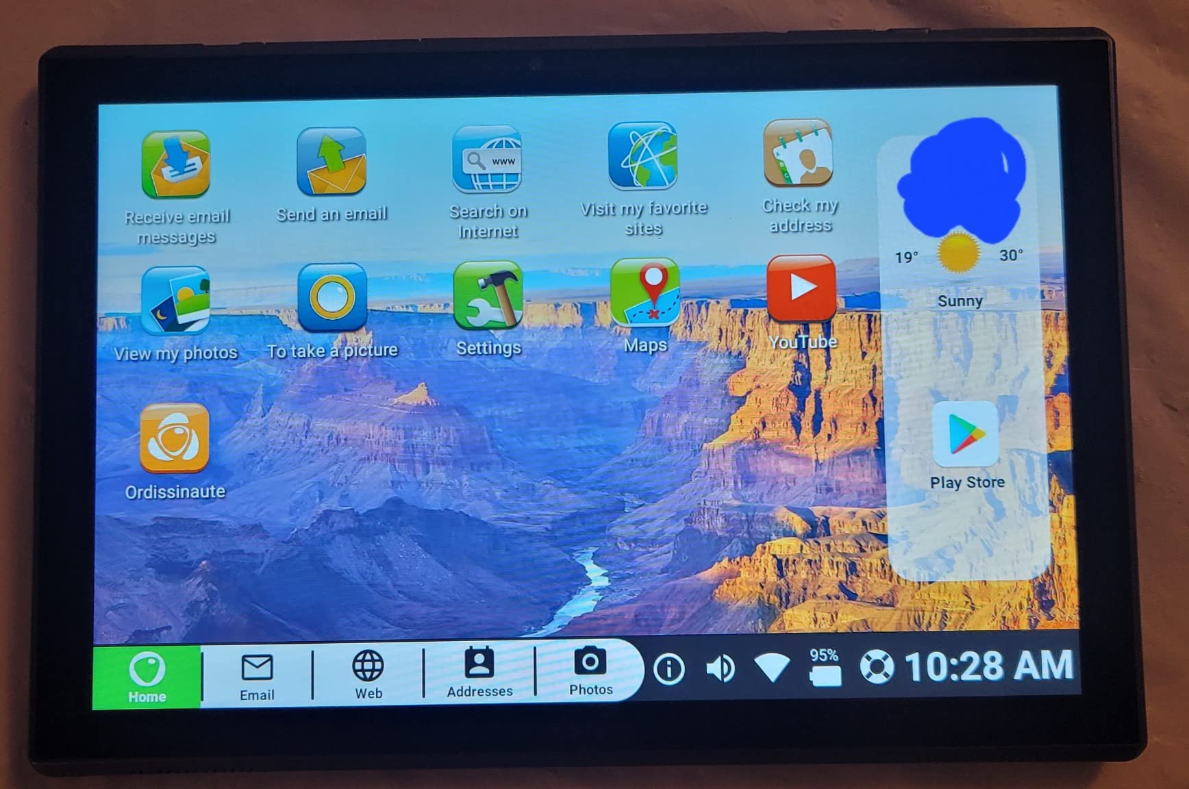 Pix Star Touch Easy to Use Tablet for Seniors, Touch Screen & Simple Interface - WiFi - 10.1 Inches, 2 Cameras - Ideal for Video Calls, Web Search, Photos, Highly Giftable - Customer Photo 2