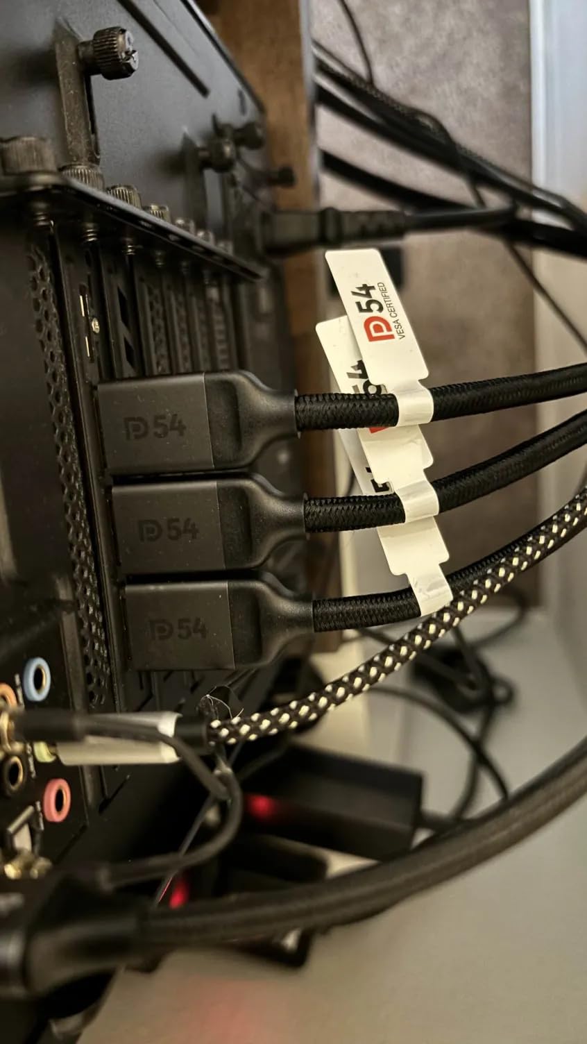 Silkland 54Gbps DisplayPort Cable 2.1 [VESA Certified], DP 2.1 Cable [16K@30Hz, 8K@120Hz, 4K@240Hz 165Hz 144Hz] HDR, HDCP DSC 1.2a, Compatible FreeSync G-Sync Gaming Monitor 5090 7900XTX, 6.6FT - Customer Photo 2