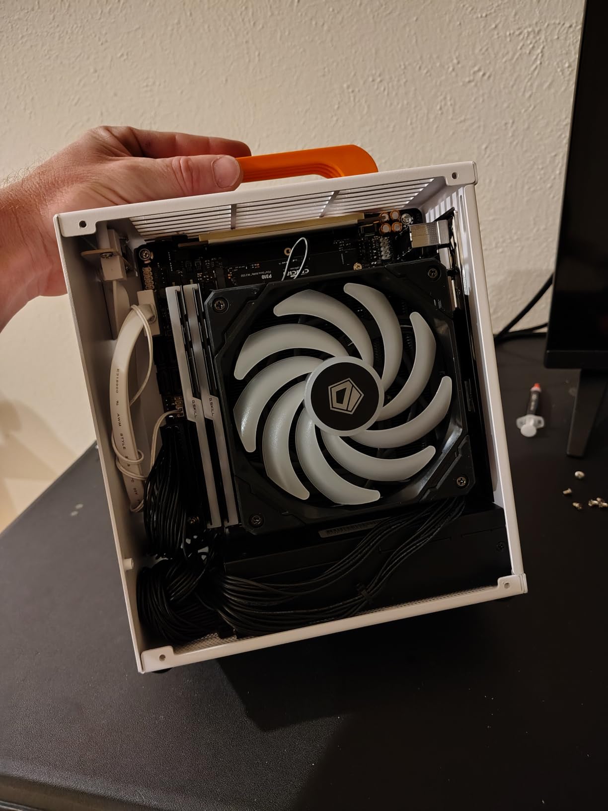 ID-COOLING IS-55 Black CPU Cooler Low Profile 57mm Height CPU Air Cooler 5 Heatpipes 120x120x15mm Slim Fan, CPU Fan for Intel LGA1851/1700/115X/1200; AMD AM4/AM5 Customer Review ID-COOLING IS-55 Black CPU Cooler Low Profile 57mm Height CPU Air Cooler 5 Heatpipes 120x120x15mm Slim Fan, CPU Fan for Intel LGA1851/1700/115X/1200; AMD AM4/AM5 - Customer Photo 2