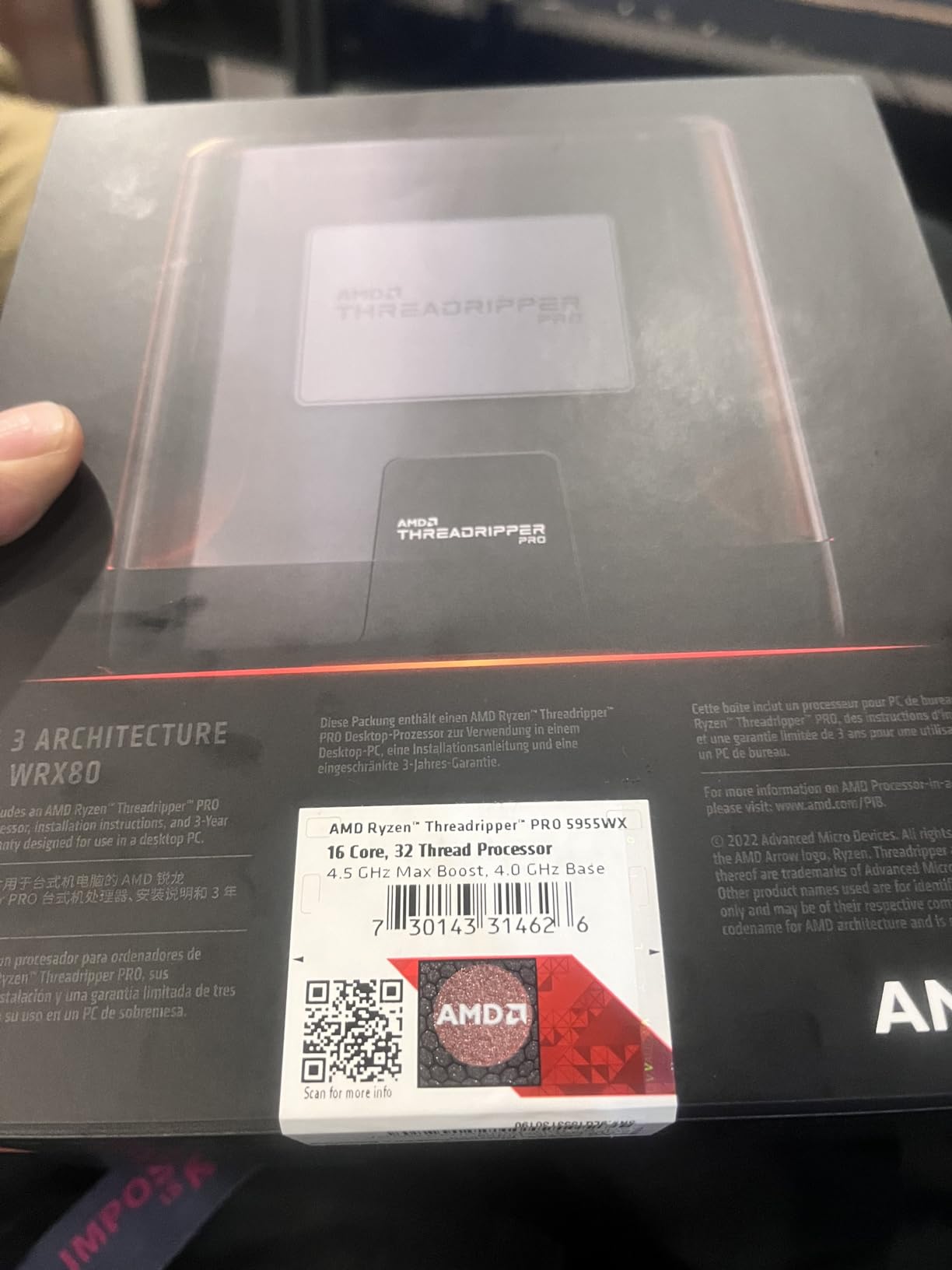 AMD Ryzen Threadripper PRO 5955WX, 16-core, 32-Thread Desktop Processor - Customer Photo 3