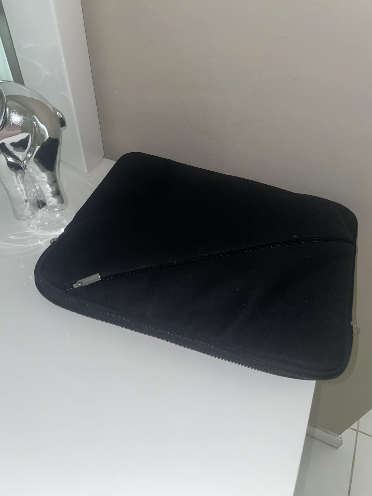 15.6 inch Laptop Sleeve, Durable Computer Carrying Bag Protective Case Briefcase Handbag with Front Pocket, Slim Cover for 15-16 Inch HP, Dell, Lenovo, Asus, Notebook, Black - Customer Photo 1