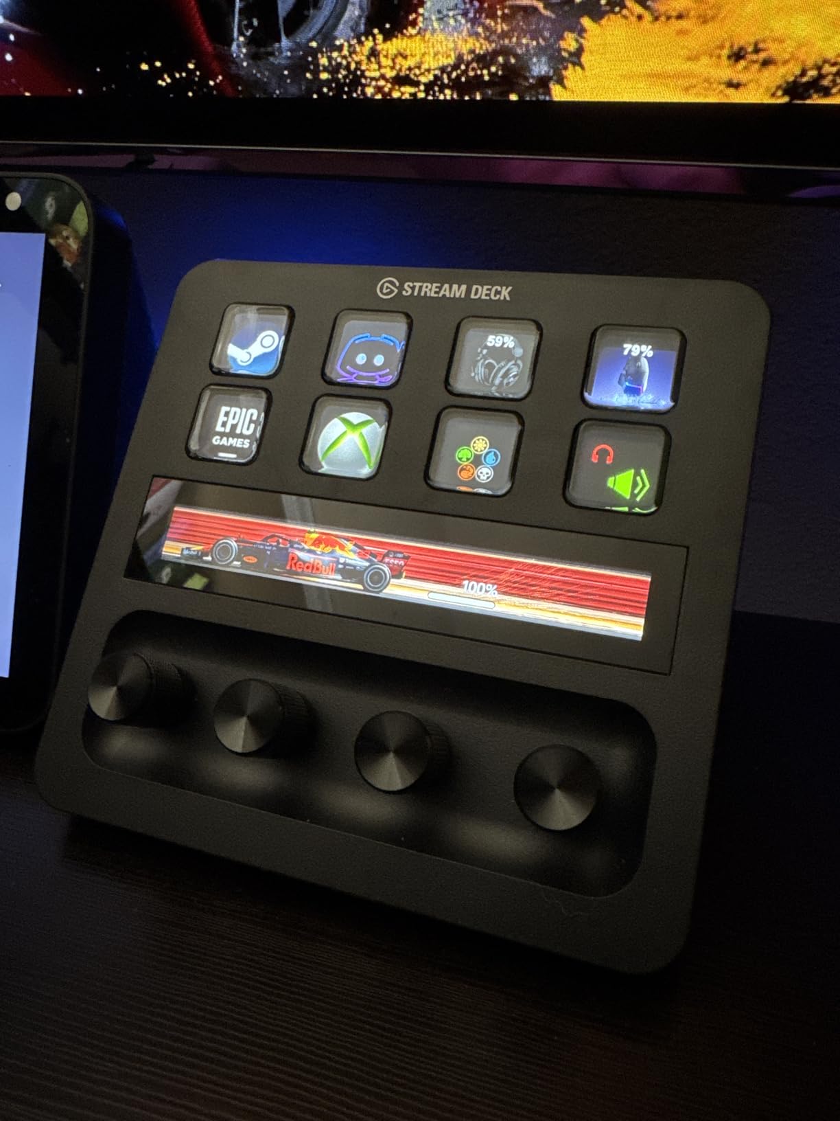 Stream Deck +, Audio Mixer, Production Console and Studio Controller for Content Creators, Streaming, Gaming, with customizable touch strip dials and LCD keys, works with Mac and PC customer photo 1