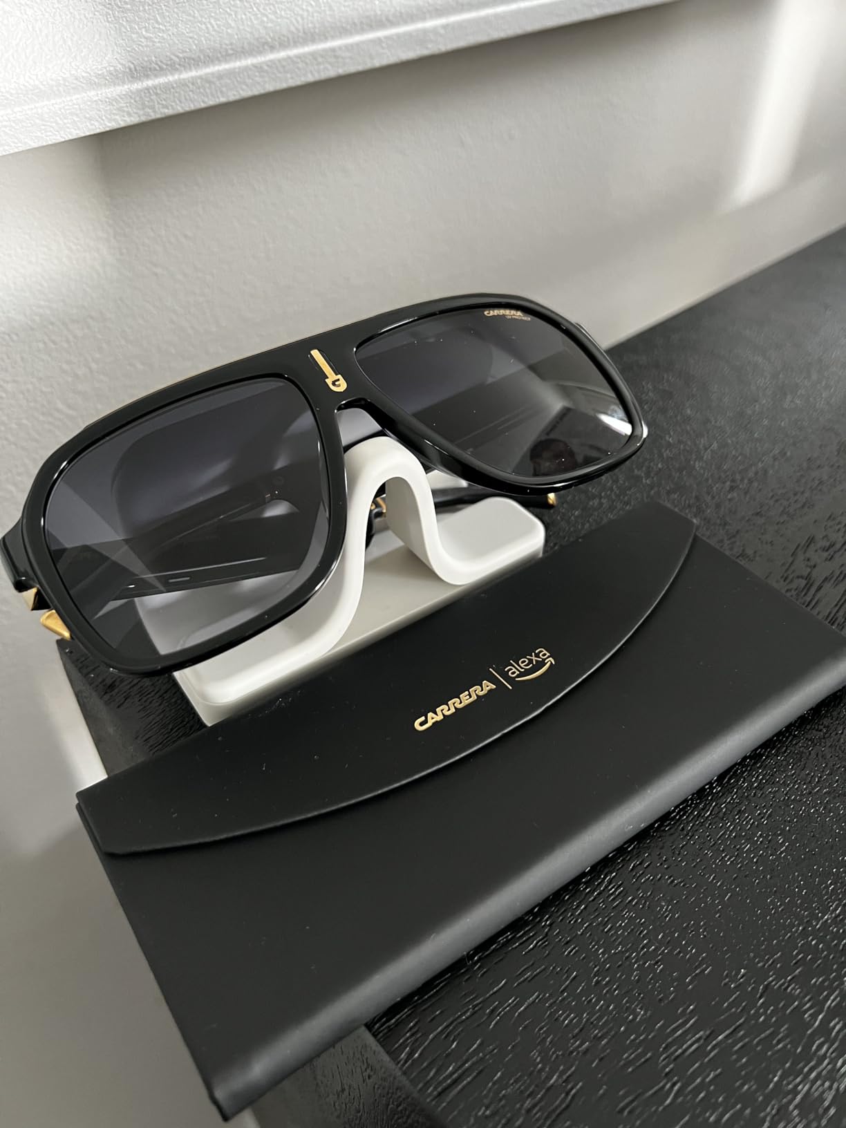 Carrera Smart Glasses with Alexa (newest model), Smart audio glasses, Cruiser black frames with gradient sunglass lenses, Navigator - Customer Photo 1