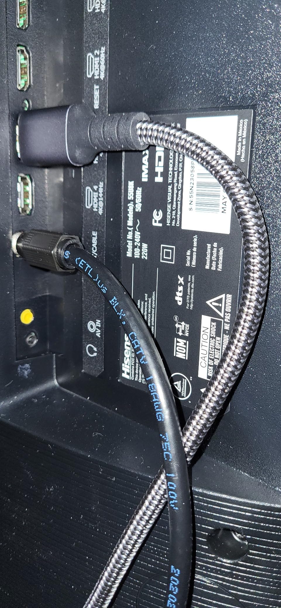 8K HDMI 2.1 Cable 15 FT,48Gbps Ultra High Speed Gaming Braided Cables Support 8K@60HZ/4K@120Hz,eARC,Dynamic HDR,HDCP 2.2/2.3,3D,VRR for 120fps Monitor PS5/PS4/X-Box/Roku TV/RTX3080/3090 Customer Review 8K HDMI 2.1 Cable 15 FT,48Gbps Ultra High Speed Gaming Braided Cables Support 8K@60HZ/4K@120Hz,eARC,Dynamic HDR,HDCP 2.2/2.3,3D,VRR for 120fps Monitor PS5/PS4/X-Box/Roku TV/RTX3080/3090 - Customer Photo 1