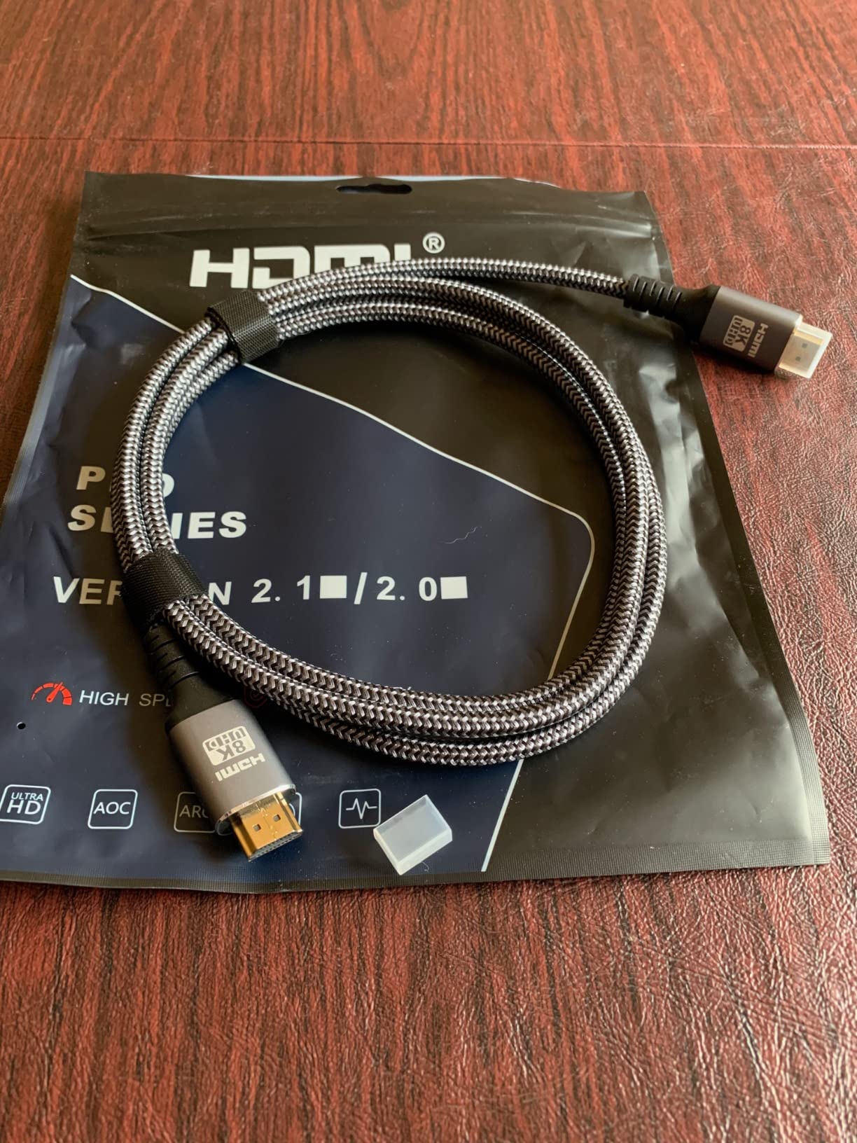 8K HDMI 2.1 Cable 15 FT,48Gbps Ultra High Speed Gaming Braided Cables Support 8K@60HZ/4K@120Hz,eARC,Dynamic HDR,HDCP 2.2/2.3,3D,VRR for 120fps Monitor PS5/PS4/X-Box/Roku TV/RTX3080/3090 Customer Review 8K HDMI 2.1 Cable 15 FT,48Gbps Ultra High Speed Gaming Braided Cables Support 8K@60HZ/4K@120Hz,eARC,Dynamic HDR,HDCP 2.2/2.3,3D,VRR for 120fps Monitor PS5/PS4/X-Box/Roku TV/RTX3080/3090 - Customer Photo 4