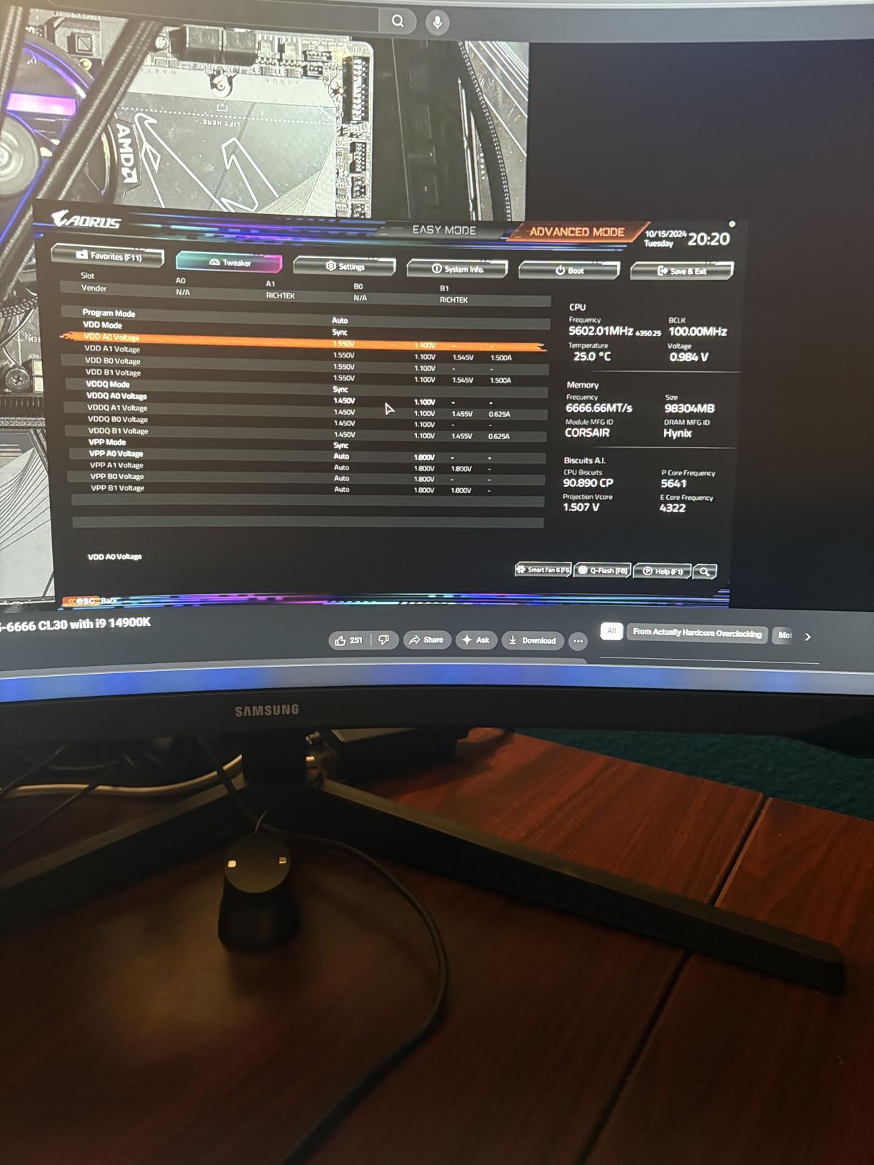 CORSAIR VENGEANCE RGB DDR5 RAM 32GB (2x16GB) 6000MHz CL30-36-36-76 1.40V AMD EXPO Intel XMP Desktop Computer Memory - Gray (CMH32GX5M2B6000Z30K) Customer Review CORSAIR VENGEANCE RGB DDR5 RAM 32GB (2x16GB) 6000MHz CL30-36-36-76 1.40V AMD EXPO Intel XMP Desktop Computer Memory - Gray (CMH32GX5M2B6000Z30K) - Customer Photo 5