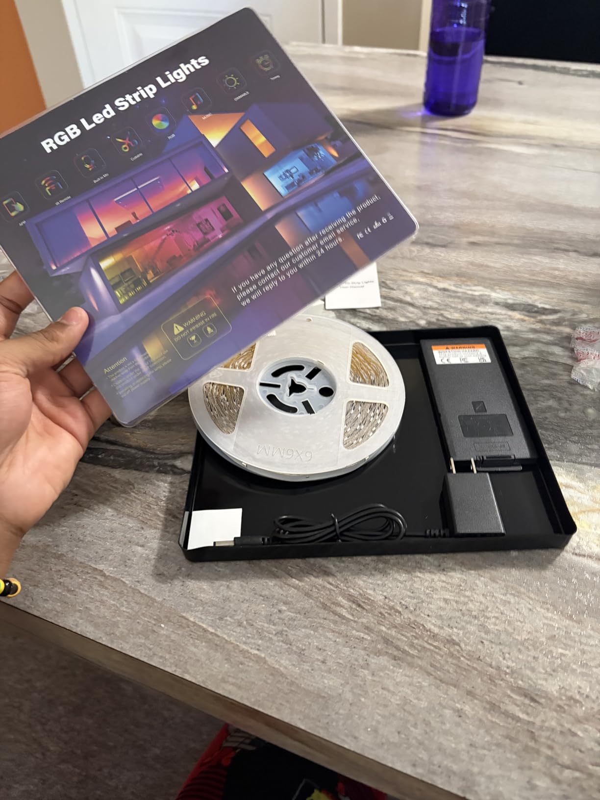 100FT Smart LED Strip Lights RGB Sync to Music with 40 Key Remote Controller LED Lights for Bedroom,Christmas Lights decration (Multi-Colored, 100FT) - Customer Photo 5