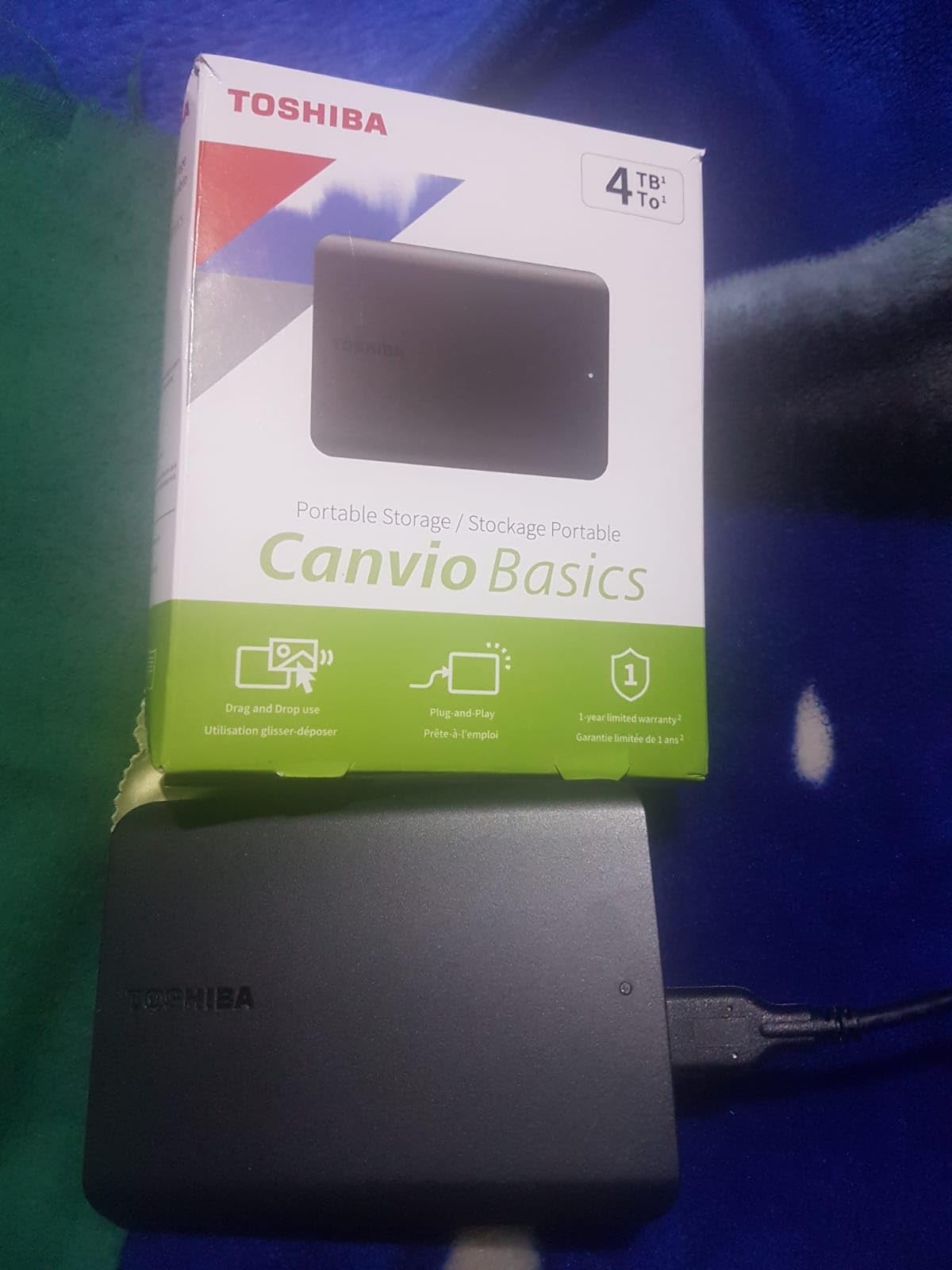 Toshiba Canvio Basics 2TB Portable External Hard Drive USB 3.0, Black - HDTB520XK3AA - Customer Photo 3