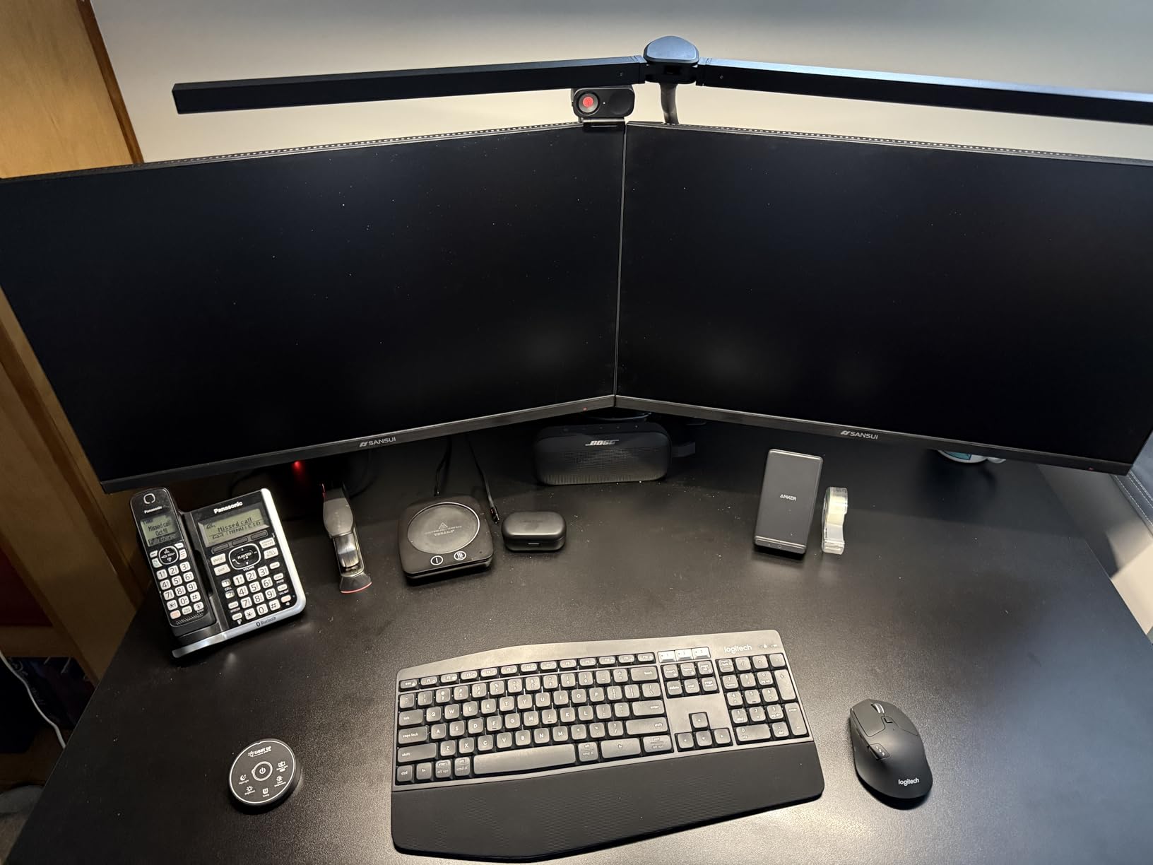 Led Desk Lamp for Office Home - Eye Caring Architect lamp with Clamp,Dual Screen Computer Monitor Gooseneck Smart Light: 24W 5 Color Flexible Adjustable Lighting Table Lamp for Study Drafting - Customer Photo 5