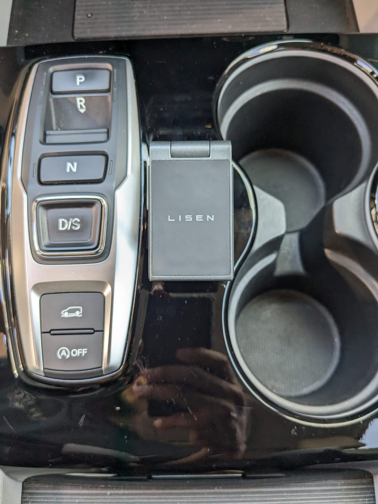 LISEN Magnetic Phone Holder for Car,360° Rotate Alloy Folding Dash Phone Holder,Metal Dashboard Magnetic Phone Mount with 2023 Super Magnet,Super Sticker,Easy Installation,Compatible with All Phones - Customer Photo 1