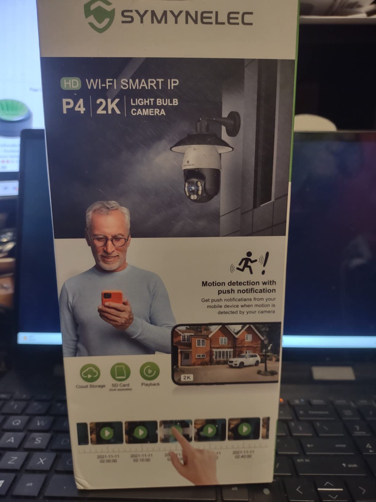 SYMYNELEC Light Bulb Security Camera Outdoor Waterproof 2.5K, 2.4GHz Wireless WiFi Light Socket Cam with AI Human Motion Detection Tracking 4MP Color Night Vision Siren Alarm Works with Alexa Google Customer Review SYMYNELEC Light Bulb Security Camera Outdoor Waterproof 2.5K, 2.4GHz Wireless WiFi Light Socket Cam with AI Human Motion Detection Tracking 4MP Color Night Vision Siren Alarm Works with Alexa Google - Customer Photo 4