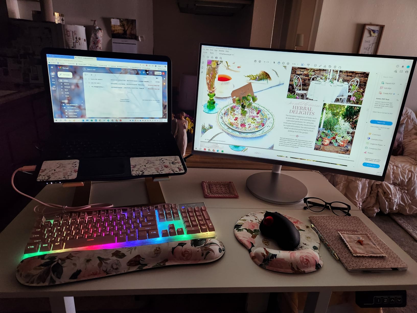 RICHEN Laptop Notebook Skin Sticker Cover Decal, 12 13 13.3 14 15 15.4 15.6 inch Laptop Vinyl Skin Sticker Cover Art Protector Notebook PC (Flowers and Bees) - Customer Photo 2