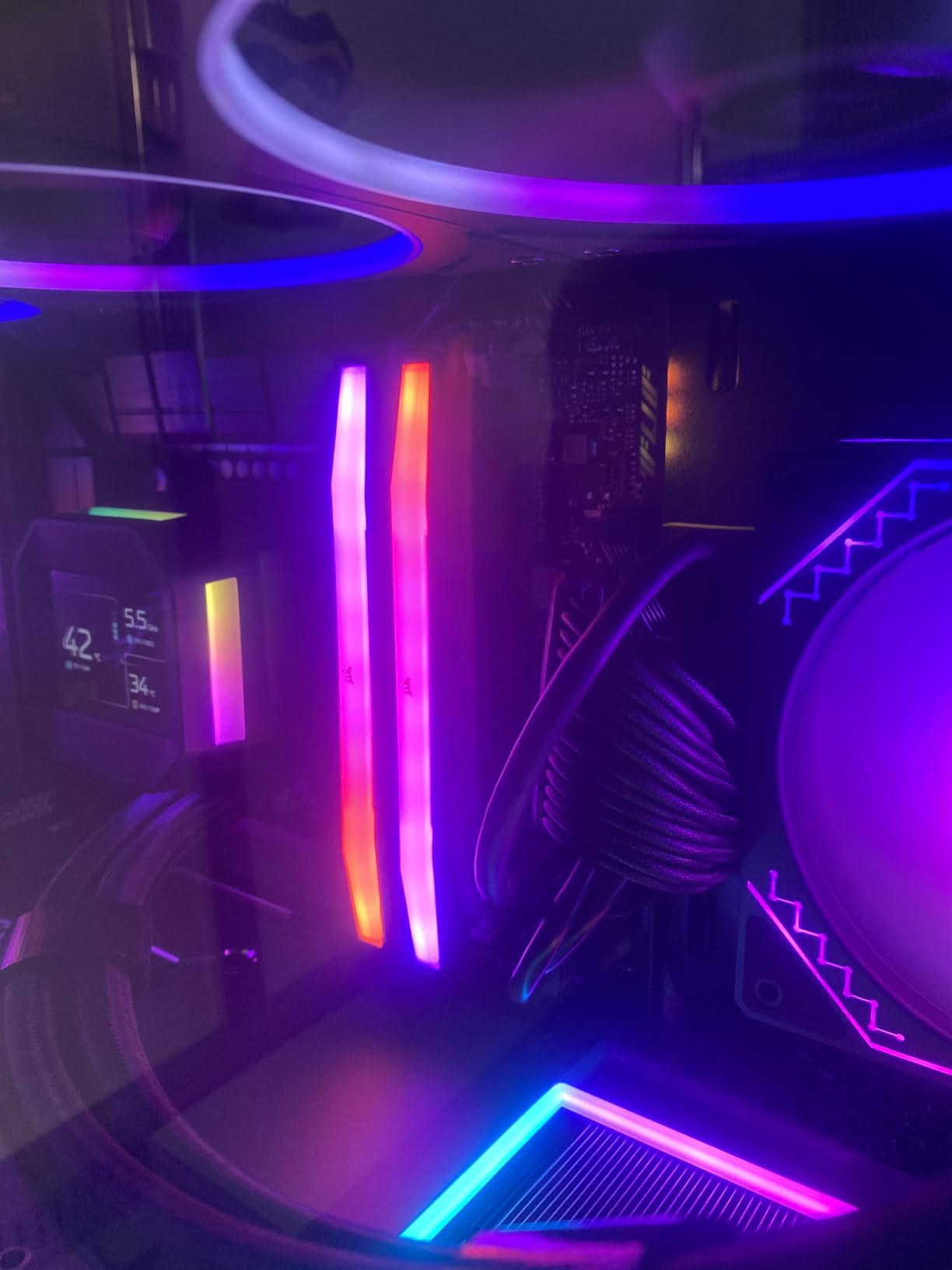 CORSAIR VENGEANCE RGB DDR5 RAM 64GB (2x32GB) 6400MHz CL32-40-40-84 1.40V Intel XMP Desktop Computer Memory - Black (CMH64GX5M2B6400C32) Customer Review CORSAIR VENGEANCE RGB DDR5 RAM 64GB (2x32GB) 6400MHz CL32-40-40-84 1.40V Intel XMP Desktop Computer Memory - Black (CMH64GX5M2B6400C32) - Customer Photo 2