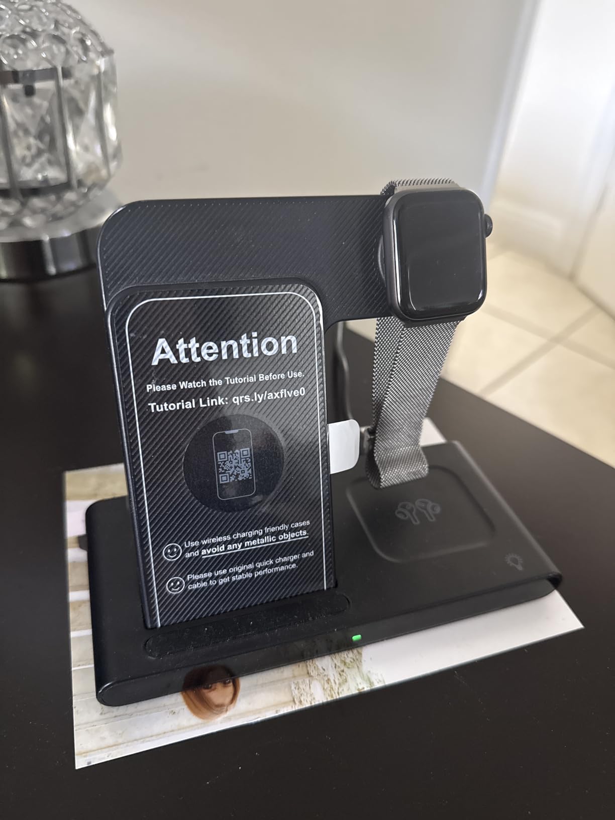 Wireless Charger iPhone Charging Station: 3 in 1 Charger Stand Multiple Devices for Apple - iPhone 17 16e 16 15 14 Pro Max 13 12 11 - Watch 11 10 9 8 7 6 5 4 3 2 SE and Ultra Series - Airpods 4 3 Pro customer photo 1