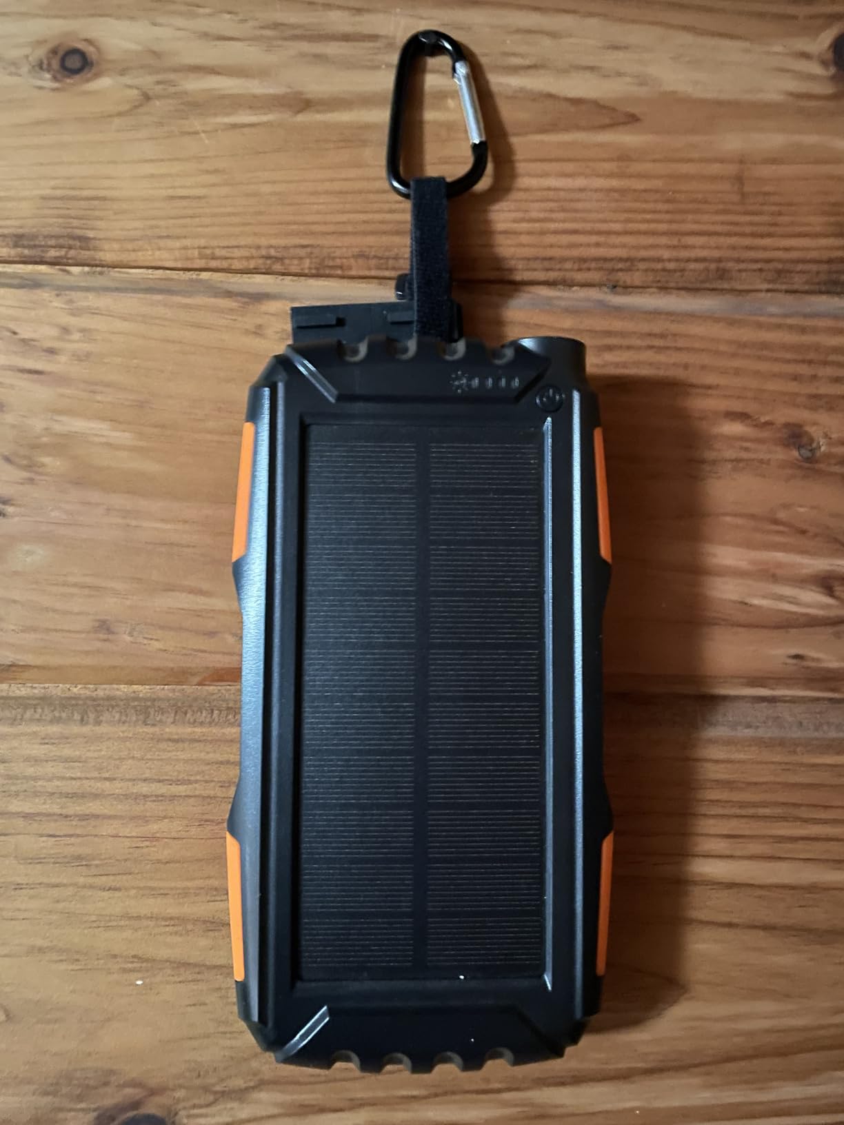 Power-Bank-Solar-Charger - 42800mAh Portable Charger,Solar Power Bank,External Battery Pack 5V3.1A Qc 3.0 Fast Charger Built-in Super Bright Flashlight (Orange) - Customer Photo 5
