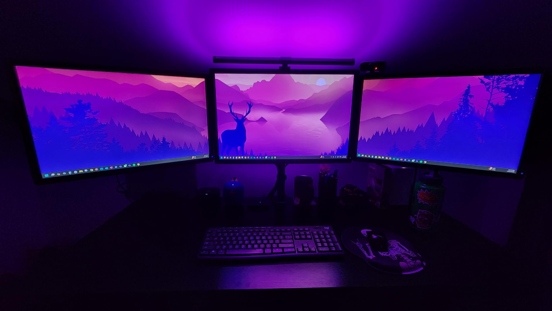Quntis Monitor Light RGB Backlight, Dual Light Bar Gaming Office Desk Lamp, 15 Modes Dimmable, 3 Color Temperature Adjustable Customer Review Quntis Monitor Light RGB Backlight, Dual Light Bar Gaming Office Desk Lamp, 15 Modes Dimmable, 3 Color Temperature Adjustable - Customer Photo 1