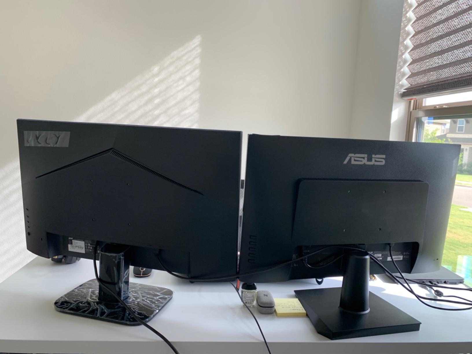 ASUS 27 Inch Monitor - 1080P, IPS, Full HD, Frameless, 100Hz, 1ms, Adaptive-Sync, for Working and Gaming, Low Blue Light, Flicker Free, HDMI, VESA Mountable, Tilt - VA27EHF,Black - Customer Photo 1