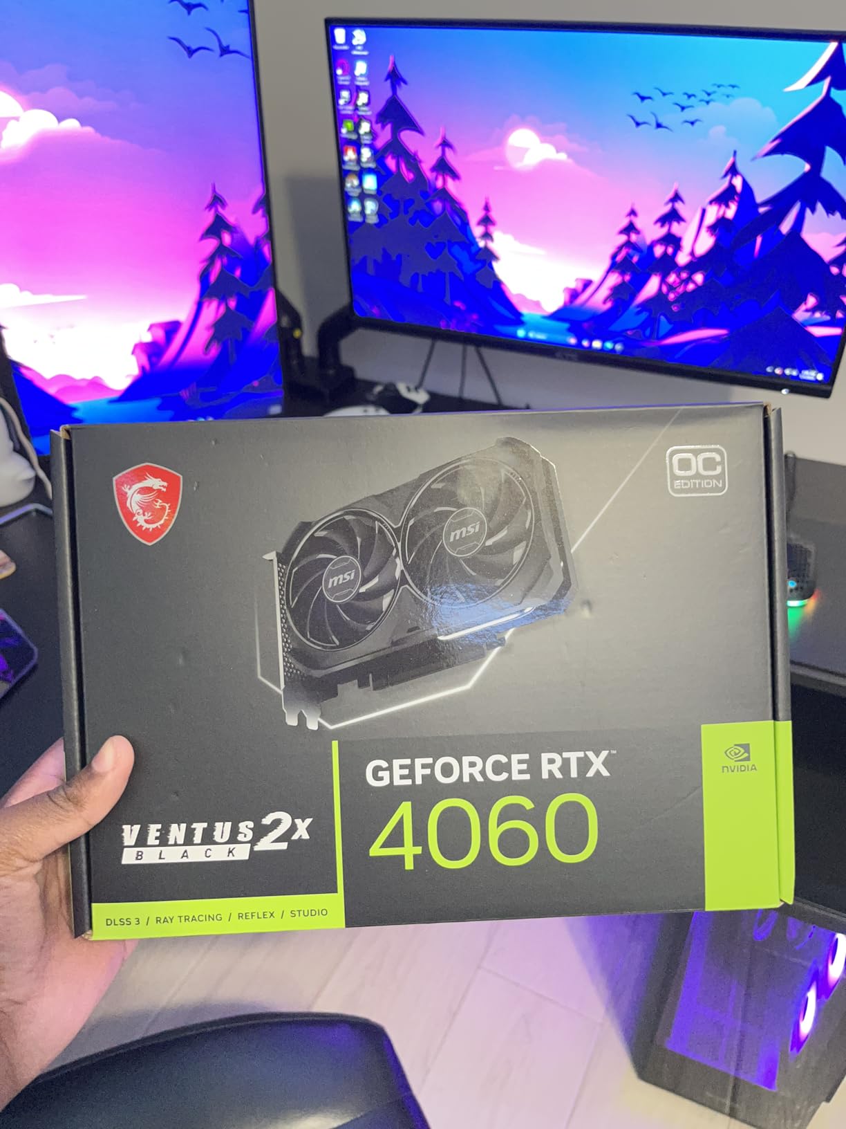 MSI GeForce RTX 4060 Ventus 2X Black 8G OC Gaming Graphics Card - 8GB GDDR6X, PCI Express Gen 4, 128-bit Customer Review MSI GeForce RTX 4060 Ventus 2X Black 8G OC Gaming Graphics Card - 8GB GDDR6X, PCI Express Gen 4, 128-bit - Customer Photo 1