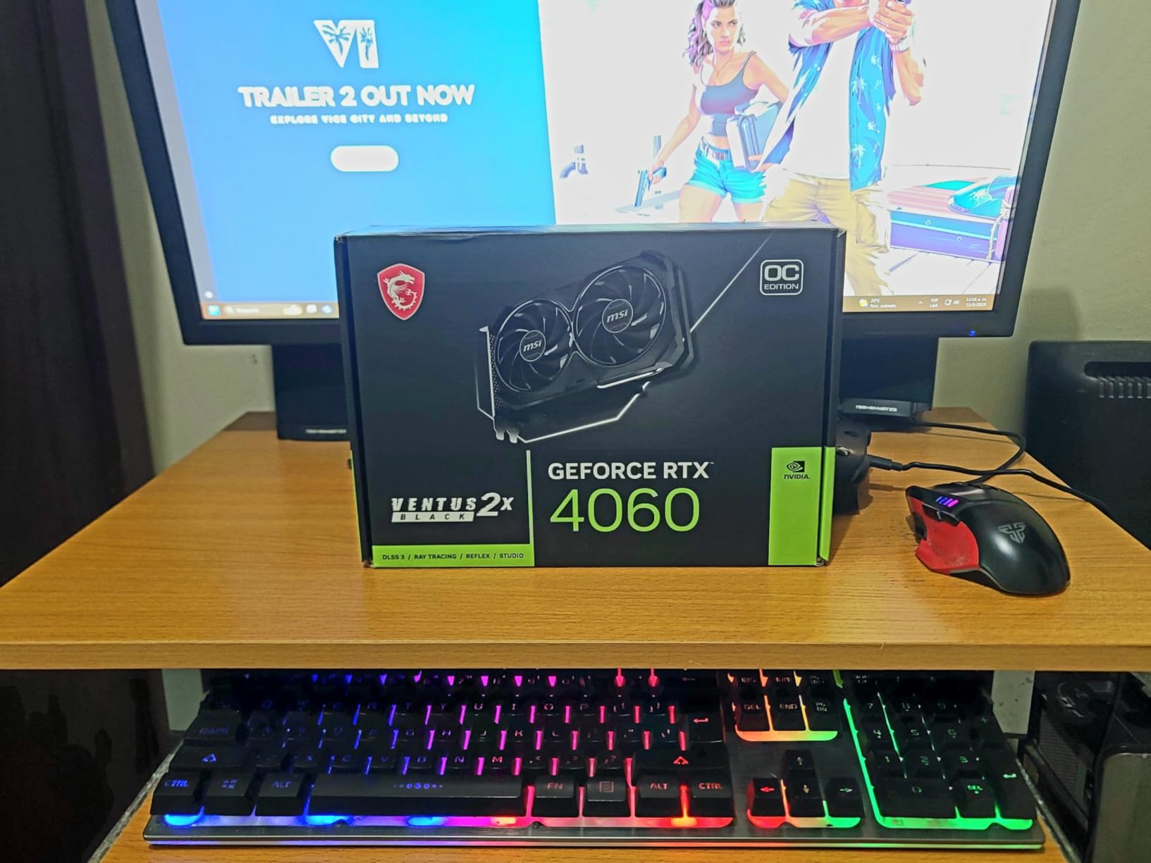 MSI GeForce RTX 4060 Ventus 2X Black 8G OC Gaming Graphics Card - 8GB GDDR6X, PCI Express Gen 4, 128-bit, 3X DP v 1.4a, HDMI 2.1a - Customer Photo 4