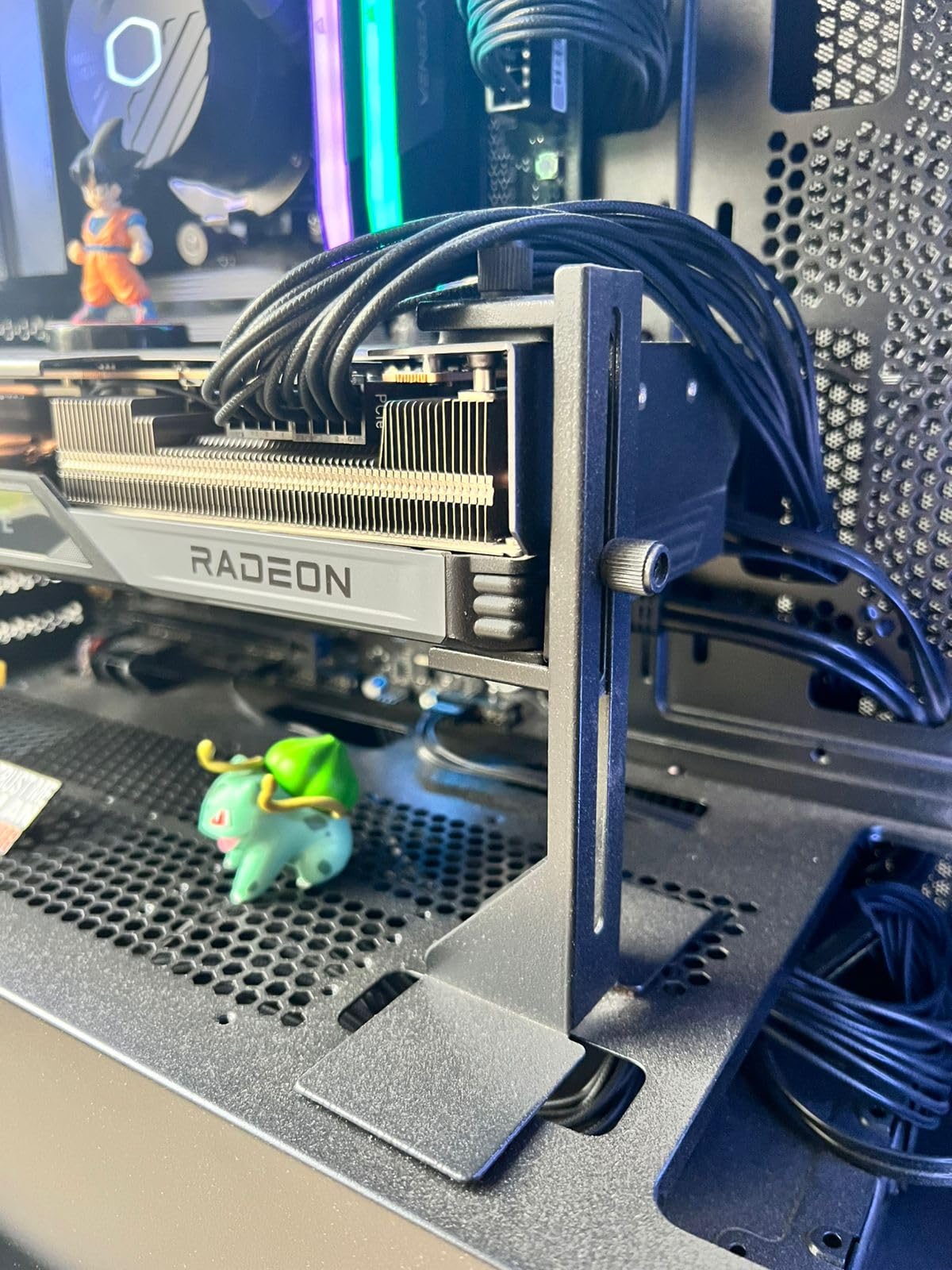 GPU Support Bracket, Graphics Card Support, GPU Brace, Video Card Holder Bracket with Bottom Adhesive, GPU Stand, Adjustable Anti Sag GPU Stand 35-120mm, Support GPU 4090 Thickness Support up to 75mm customer photo 1