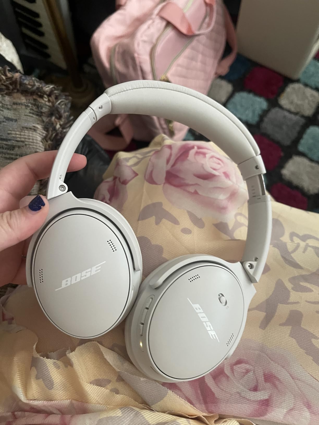 Bose QuietComfort Bluetooth Headphones, Wireless Headphones with Active Over Ear Noise Cancelling and Mic, Deep Bass, Up to 24 Hours of Playtime, Black - Customer Photo 3