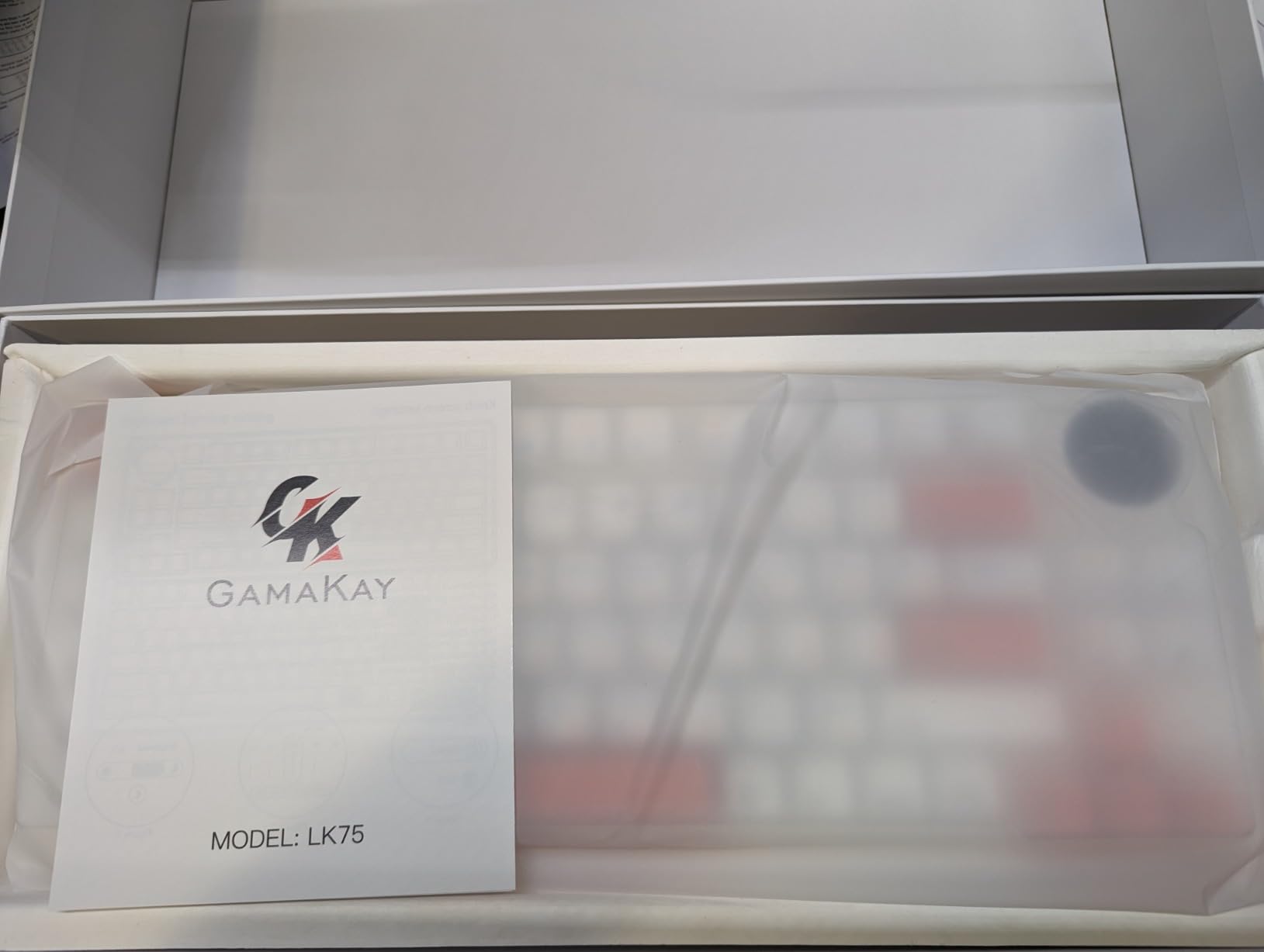 GK GAMAKAY LK75 75% Gasket Mechanical Keyboard with 2 in 1 TFT Smart Display&Knob, Bluetooth 5.0/2.4GHz/USB-C Wired MDA Profile Keycaps 83 Keys RGB Hot Swap Gaming Keyboard (Venus Swicth) - Customer Photo 3