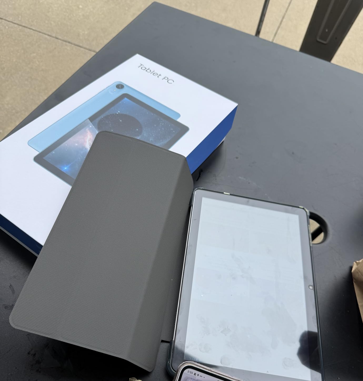 Android 15 Tablet 2025 New 10 Inch Tablets with 12GB RAM + 64GB ROM + 1TB Expanded Ouad-Core, 2 in 1 Tableta with Keyboard Mouse WiFi 6 Bluetooth, GMS Certified IPS Touch Screen Tablet - Blue Set - Customer Photo 1