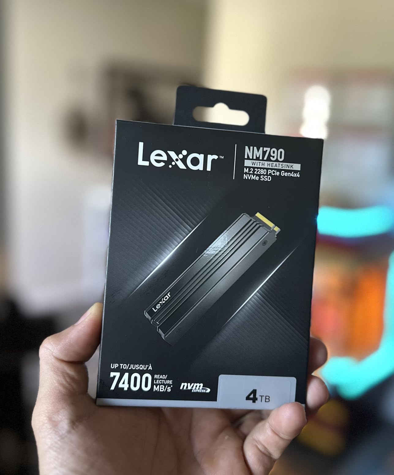 Lexar 1TB NM790 SSD with Heatsink PCIe Gen4 NVMe M.2 2280 Internal Solid State Drive, Up to 7400/6500 MB/s Read/Write, Compatible with PS5, for Gamers and Creators, Black (LNM790X001T-RN9NU) Customer Review Lexar 1TB NM790 SSD with Heatsink PCIe Gen4 NVMe M.2 2280 Internal Solid State Drive, Up to 7400/6500 MB/s Read/Write, Compatible with PS5, for Gamers and Creators, Black (LNM790X001T-RN9NU) - Customer Photo 1