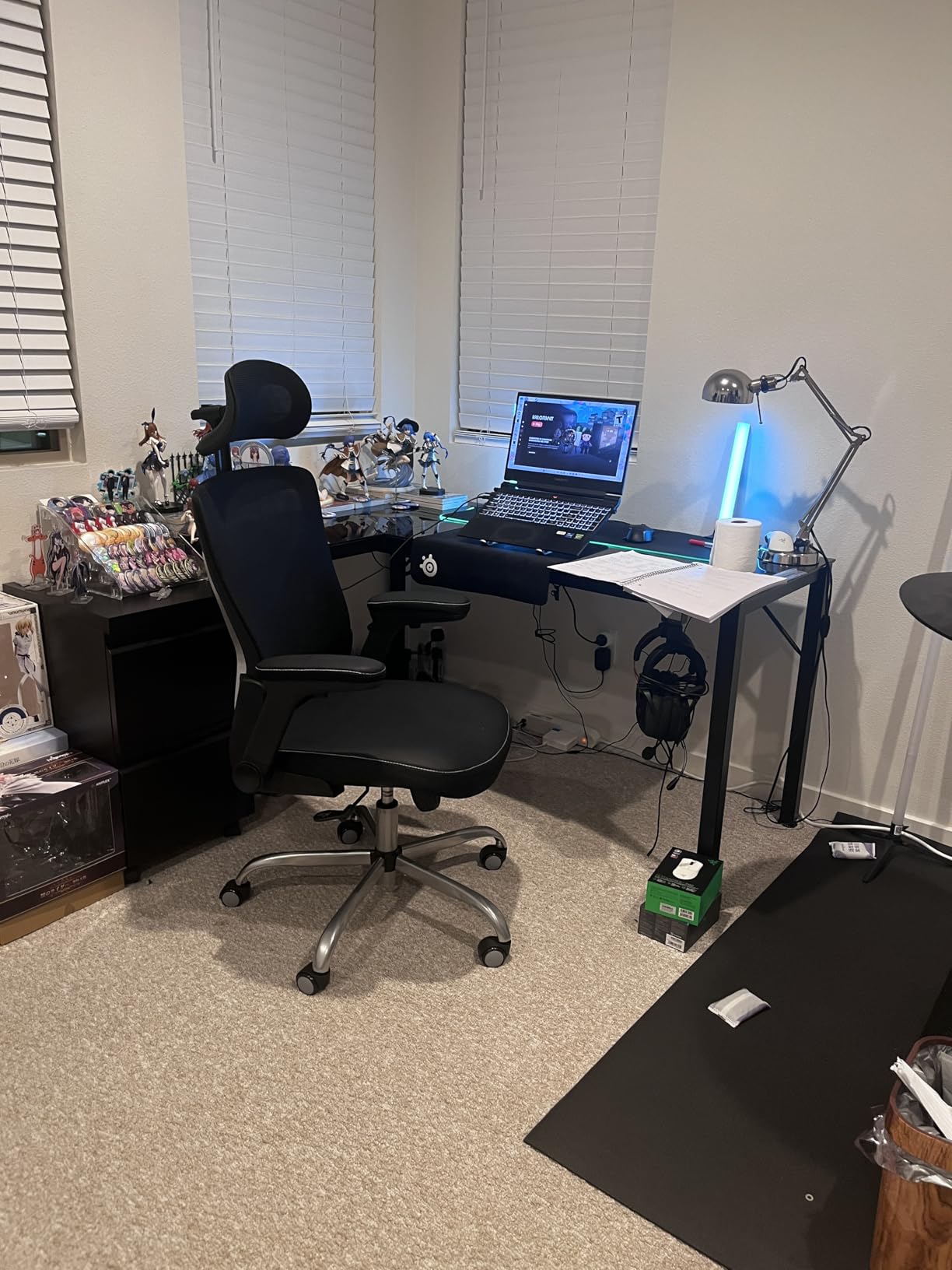 Bestier LED Gaming Desk with Power Outlets, 71 inch L Shaped Computer Desk with Monitor Stand, Large Desk with Printer Stand Adjustable Shelf, Cup Holder & Hooks, Home Office Desk Black Customer Review Bestier LED Gaming Desk with Power Outlets, 71 inch L Shaped Computer Desk with Monitor Stand, Large Desk with Printer Stand Adjustable Shelf, Cup Holder & Hooks, Home Office Desk Black - Customer Photo 1