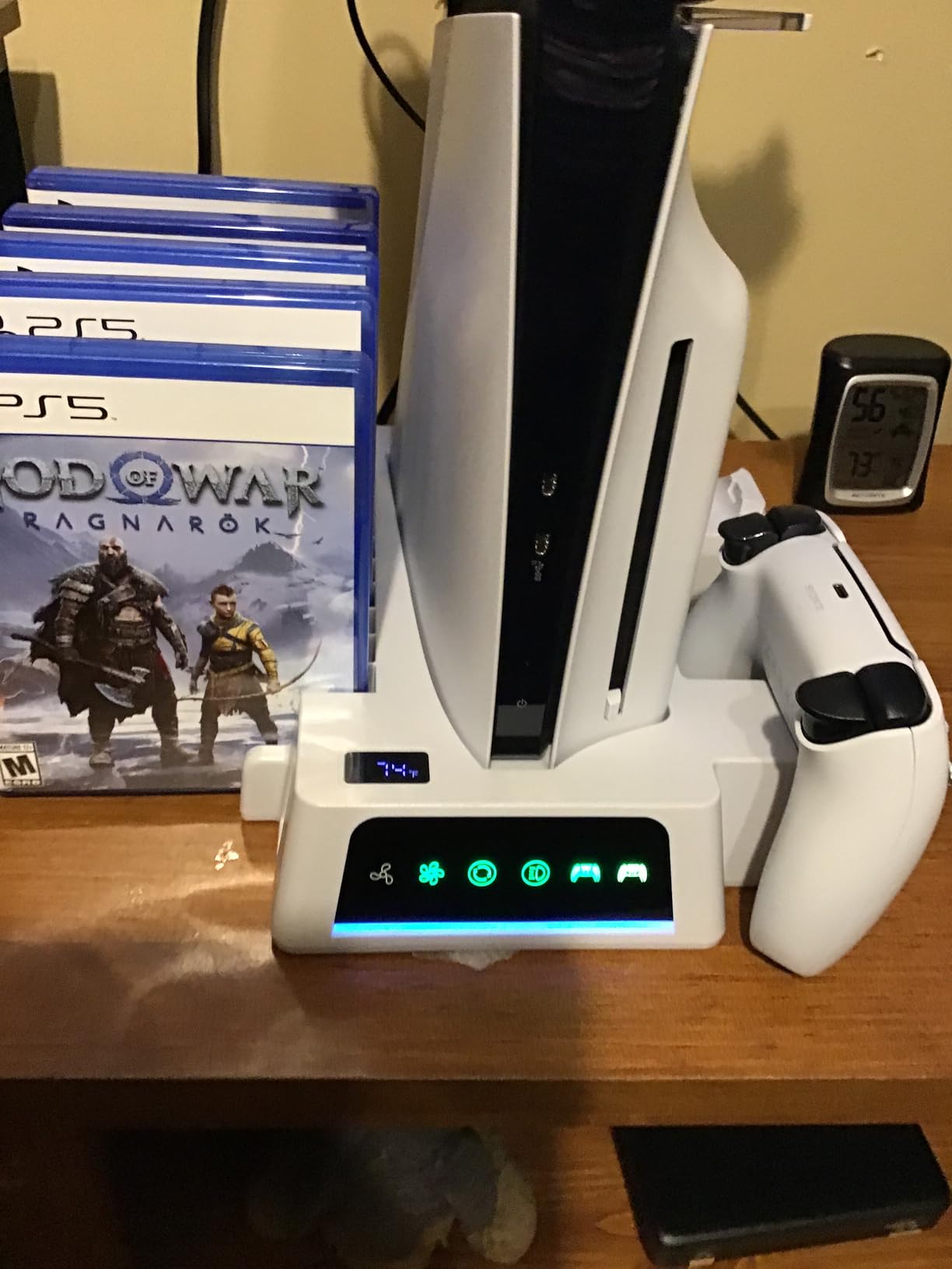 YOGES Compatible with PS5 Cooling Station with Temperature Sensor, 2H Fast PS-5 Dual Controller Charger Station, PS 5 Cooling Stand Charging Station Accessories Cooler Fan, White Customer Review YOGES Compatible with PS5 Cooling Station with Temperature Sensor, 2H Fast PS-5 Dual Controller Charger Station, PS 5 Cooling Stand Charging Station Accessories Cooler Fan, White - Customer Photo 4