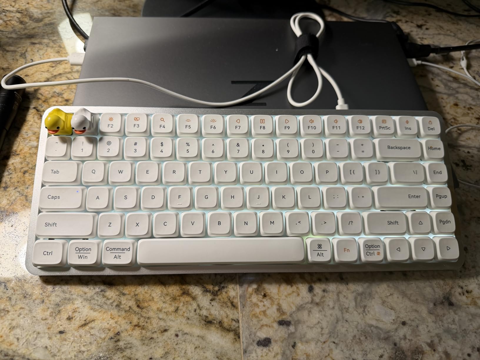LOFREE Flow84 Low Profile Mechanical Keyboard, 75 Percent Rechargeable Wireless Keyboards with Bluetooth and Wired Connection for Windows, Mac OS/White Ghost Linear Switches Customer Review LOFREE Flow84 Low Profile Mechanical Keyboard, 75 Percent Rechargeable Wireless Keyboards with Bluetooth and Wired Connection for Windows, Mac OS/White Ghost Linear Switches - Customer Photo 1