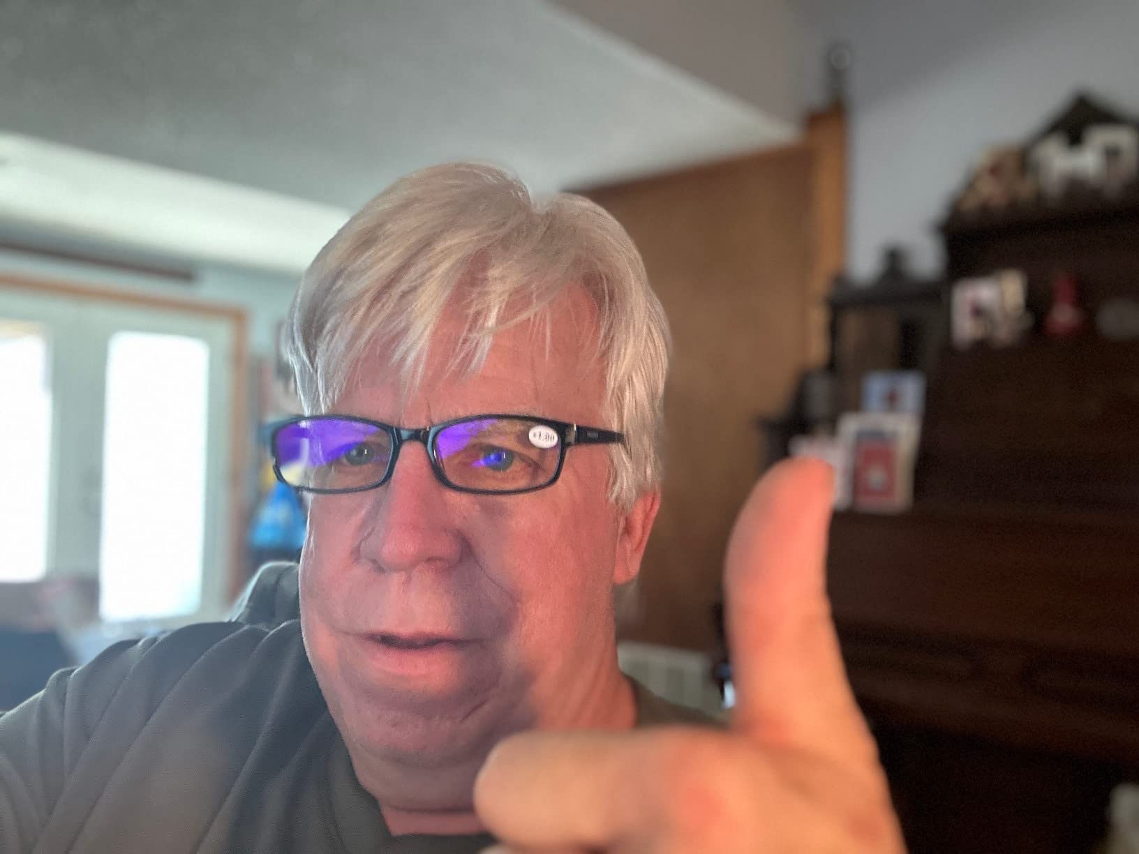 Prospek Blue Light Reading Computer Glasses, ELITE for Women and Men, +1.75 Diopters, Anti Glare Amber Lens, 99% Blue Light Blockers High Optical Quality Lenses - Customer Photo 2