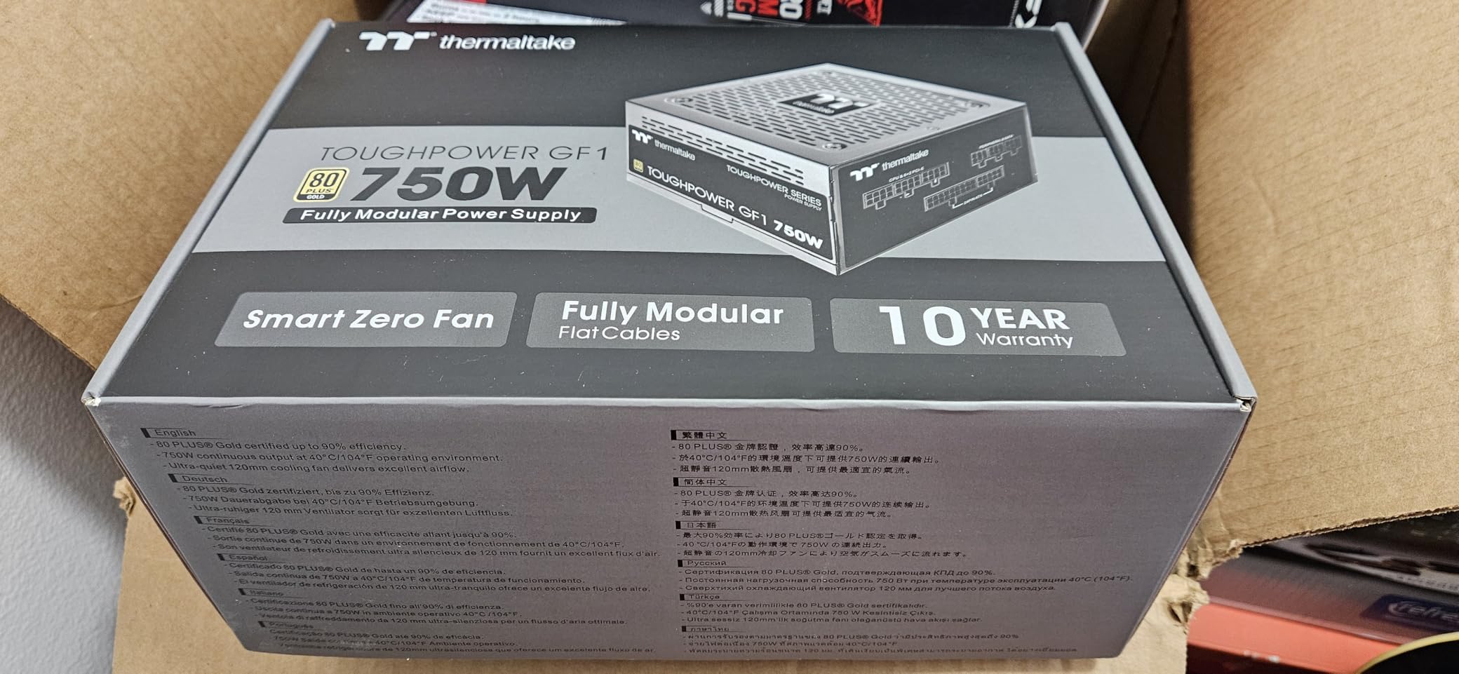 Thermaltake GF1 (2024) Fully Modular ATX 750W Power Supply - 80 Plus Gold - Ultra Quiet - Zero RPM, PS-TPD-0750FNFAGU-P Customer Review Thermaltake GF1 (2024) Fully Modular ATX 750W Power Supply - 80 Plus Gold - Ultra Quiet - Zero RPM, PS-TPD-0750FNFAGU-P - Customer Photo 4
