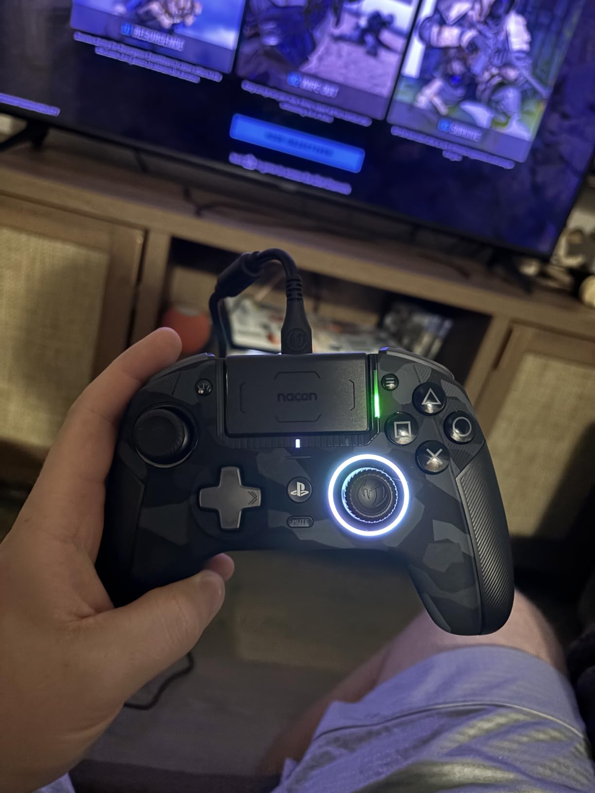 NACON Revolution 5 Pro Officially Licensed PlayStation Wireless Gaming Controller for PS5 / PS4 / PC - Hall Effect, Trigger Stops, Mappable Buttons, Bluetooth Audio - White - Customer Photo 1