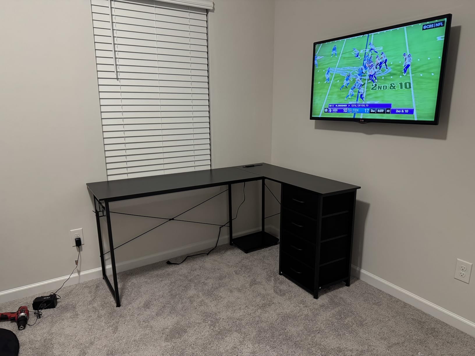 AODK L Shaped Gaming Desk with 4 Drawers, 61 AODK L Shaped Gaming Desk with 4 Drawers, 61