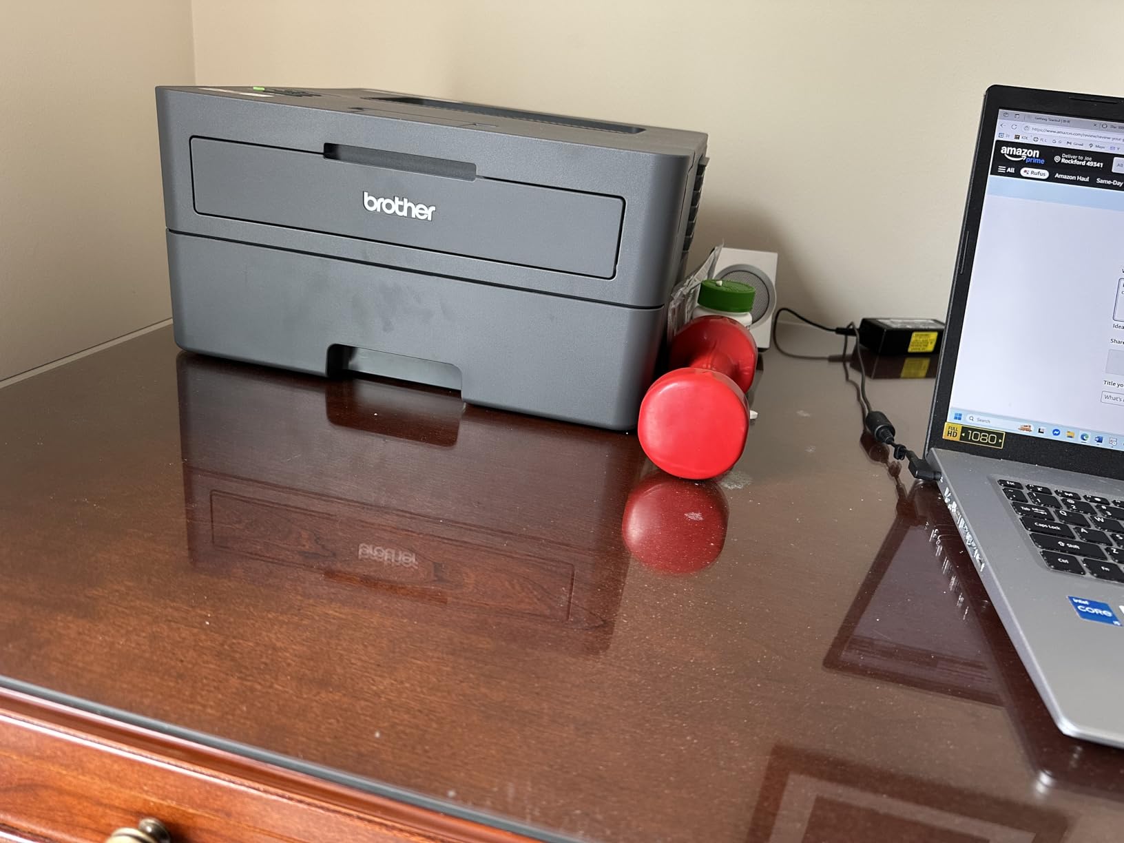 Brother HL-L2405W Wireless Compact Monochrome Laser Printer with Mobile Printing, Black & White Output | Includes Refresh Subscription Trial(1), Works with Alexa - Customer Photo 4