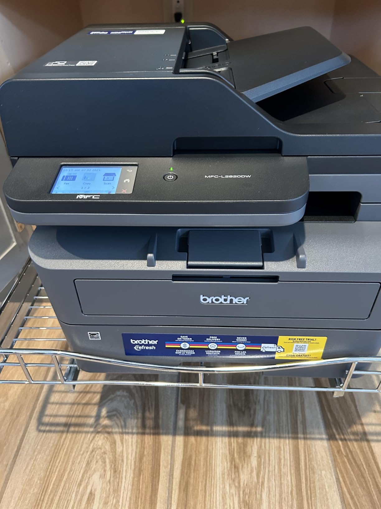 Brother MFC-L2820DW Wireless Compact Monochrome All-in-One Laser Printer with Copy, Scan and Fax, Duplex, Black & White | Includes Refresh Subscription Trial(1), Works with Alexa - Customer Photo 2