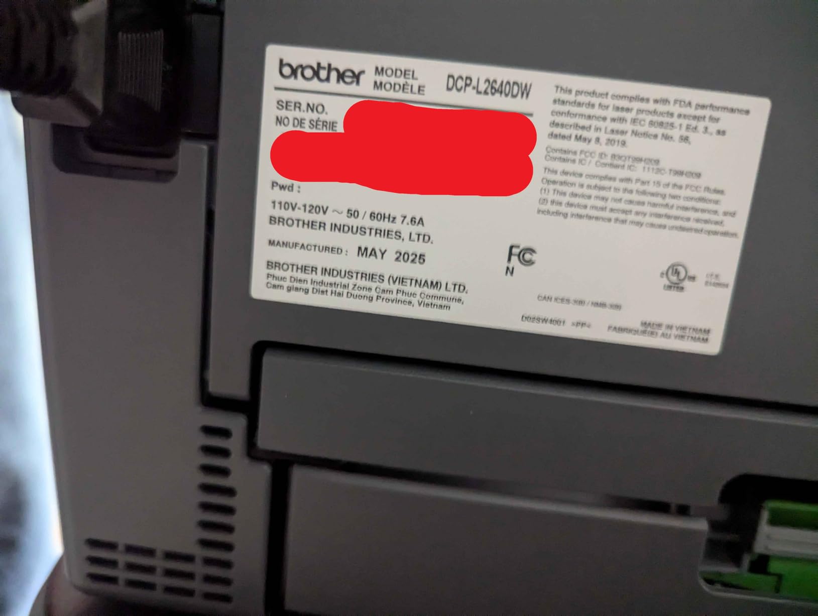 Brother DCP-L2640DW Wireless Compact Monochrome Multi-Function Laser Printer with Copy and Scan, Duplex, Mobile, Black & White | Includes Refresh Subscription Trial(1), Works with Alexa - Customer Photo 5