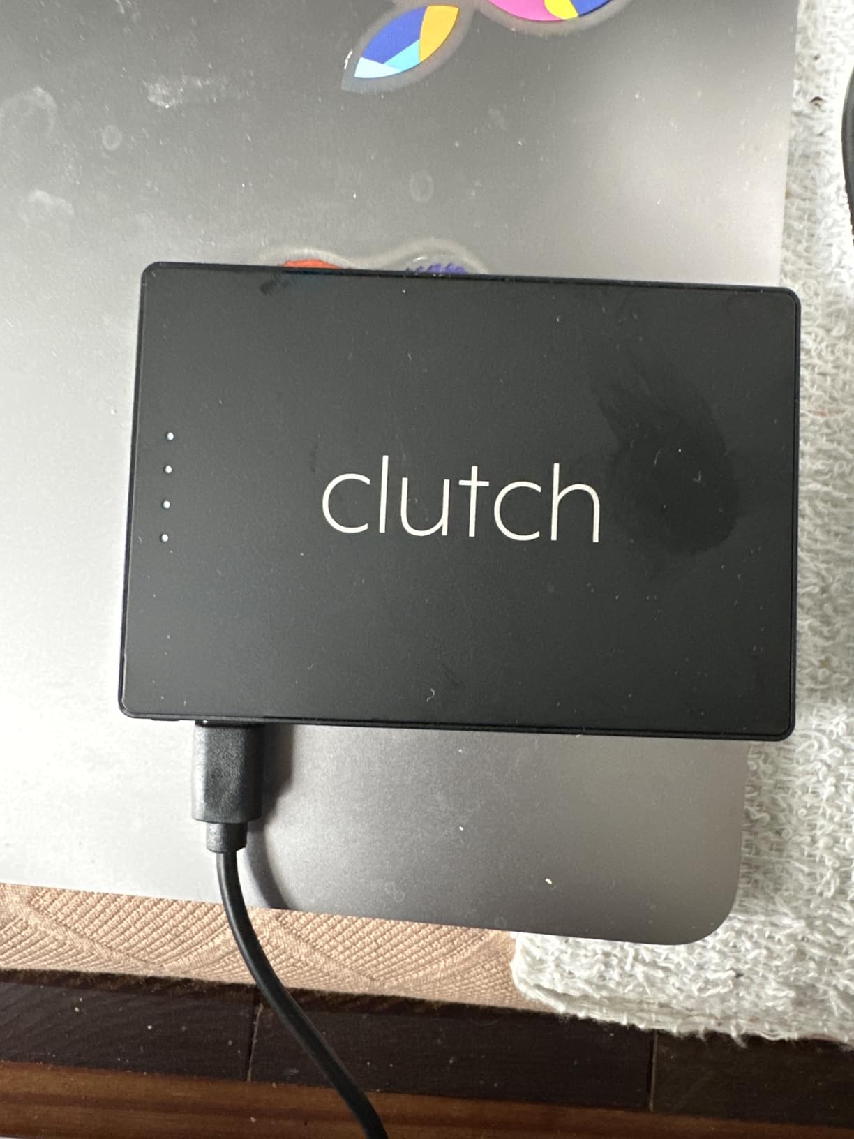 Clutch Pro Portable iPhone Charger for Travel 5000 mAH TSA Approved Magnetic Airplane Safe Portable Charger only Compatible with iPhone 14 & Older Devices with Built-in Lightning Cable 3.7 oz - Black - Customer Photo 2
