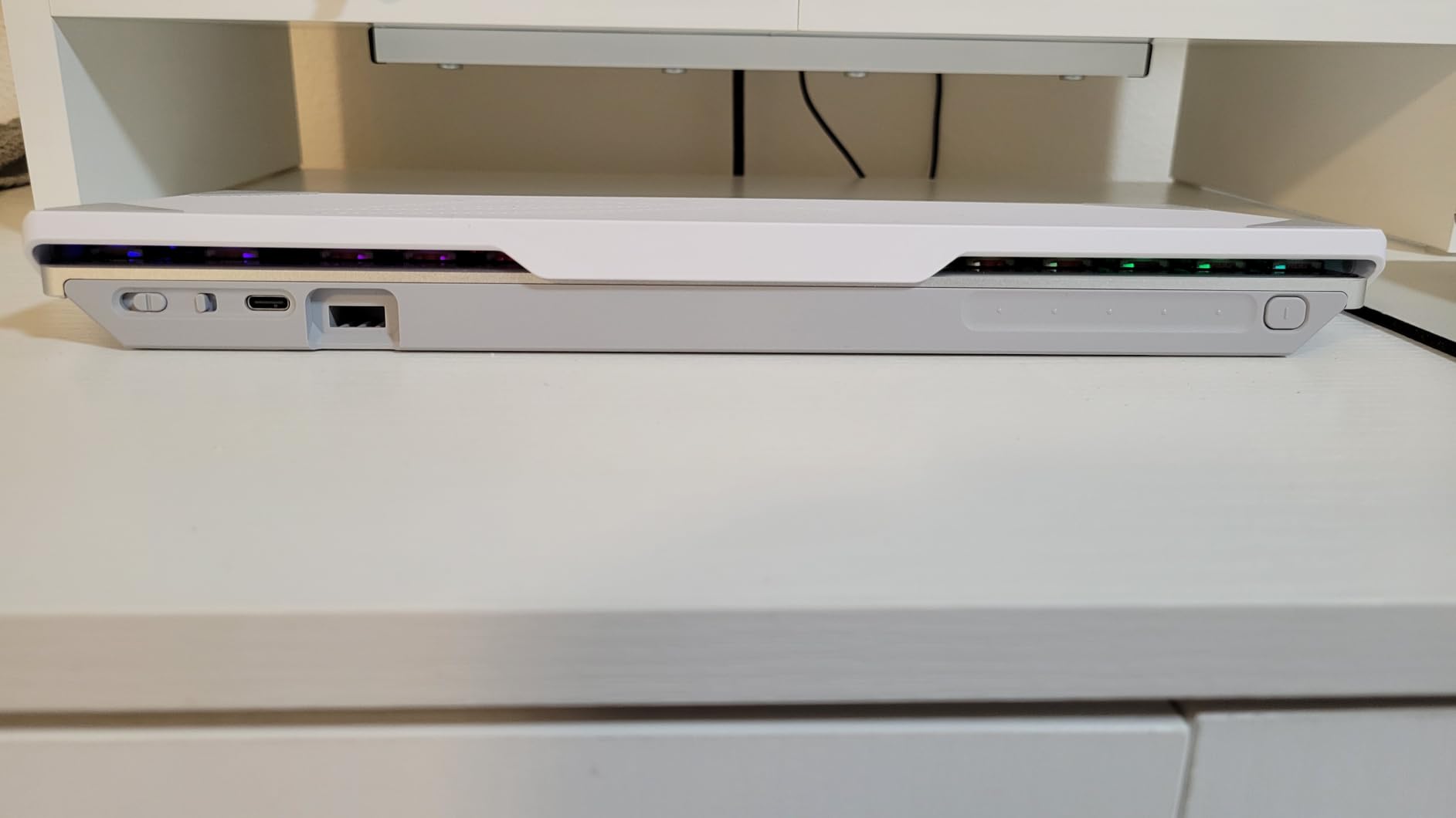 ASUS ROG Falchion RX Low Profile Wireless Gaming Keyboard – 65% Compact TKL, Tri-Mode Connectivity, ROG RX Red Optical Switches, RGB, Touch Panel, Keyboard Cover, PC/Mac Support - White Customer Review ASUS ROG Falchion RX Low Profile Wireless Gaming Keyboard – 65% Compact TKL, Tri-Mode Connectivity, ROG RX Red Optical Switches, RGB, Touch Panel, Keyboard Cover, PC/Mac Support - White - Customer Photo 2