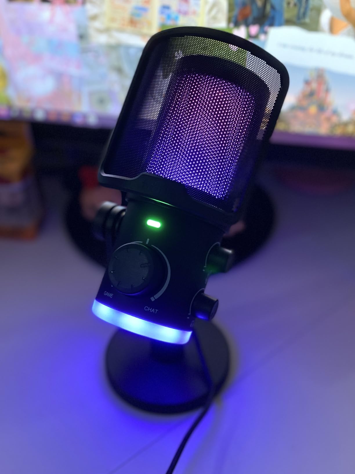 FIFINE Gaming PC Microphone, USB Streaming Microphone with Game Chat Balance, Computer Condenser Desktop RGB Mic with Mute Button, Noise Cancellation for Podcast/Twitch/Discord-AMPLIGAME AM6 Customer Review FIFINE Gaming PC Microphone, USB Streaming Microphone with Game Chat Balance, Computer Condenser Desktop RGB Mic with Mute Button, Noise Cancellation for Podcast/Twitch/Discord-AMPLIGAME AM6 - Customer Photo 2