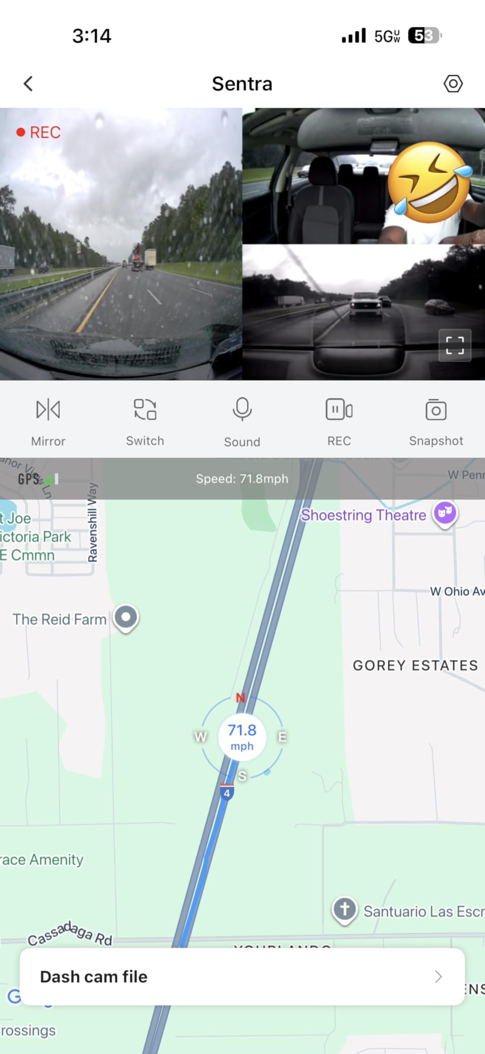 REDTIGER F17 4K 3 Channel Dash Cam, 5GHz WiFi Built-in GPS with 64GB Card, 2160P+1080P+1080P Front and Rear Inside, Triple Car Camera with 3 Inch Screen, IR Night Vision, G Sensor, WDR, Parking Mode Customer Review REDTIGER F17 4K 3 Channel Dash Cam, 5GHz WiFi Built-in GPS with 64GB Card, 2160P+1080P+1080P Front and Rear Inside, Triple Car Camera with 3 Inch Screen, IR Night Vision, G Sensor, WDR, Parking Mode - Customer Photo 1
