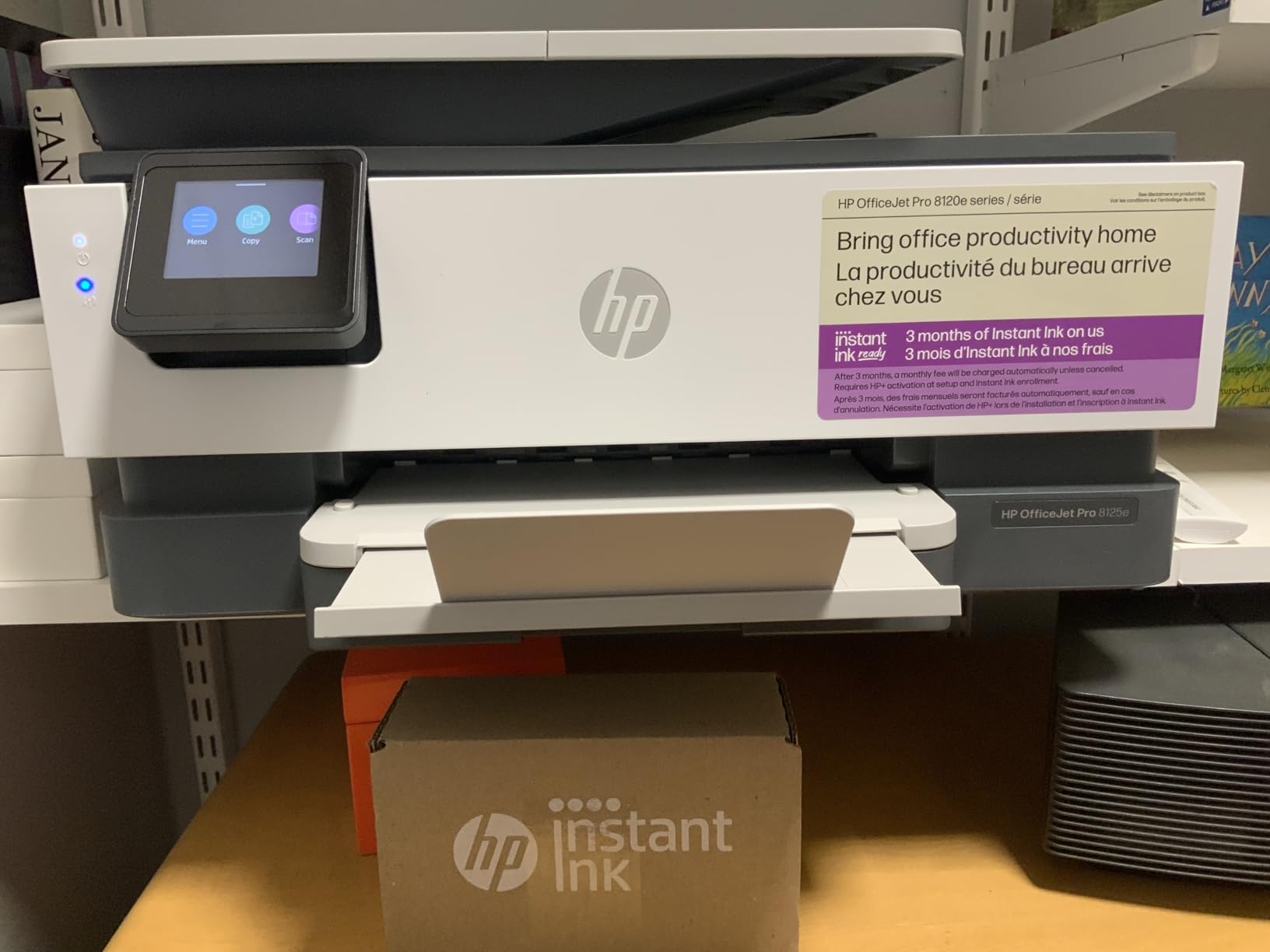 HP OfficeJet Pro 8125e Wireless All-in-One Color Inkjet Printer, Print, scan, Copy, ADF, Duplex Printing Best-for-Home Office, 3 Month Instant Ink Trial Included, AI-Enabled - Customer Photo 1