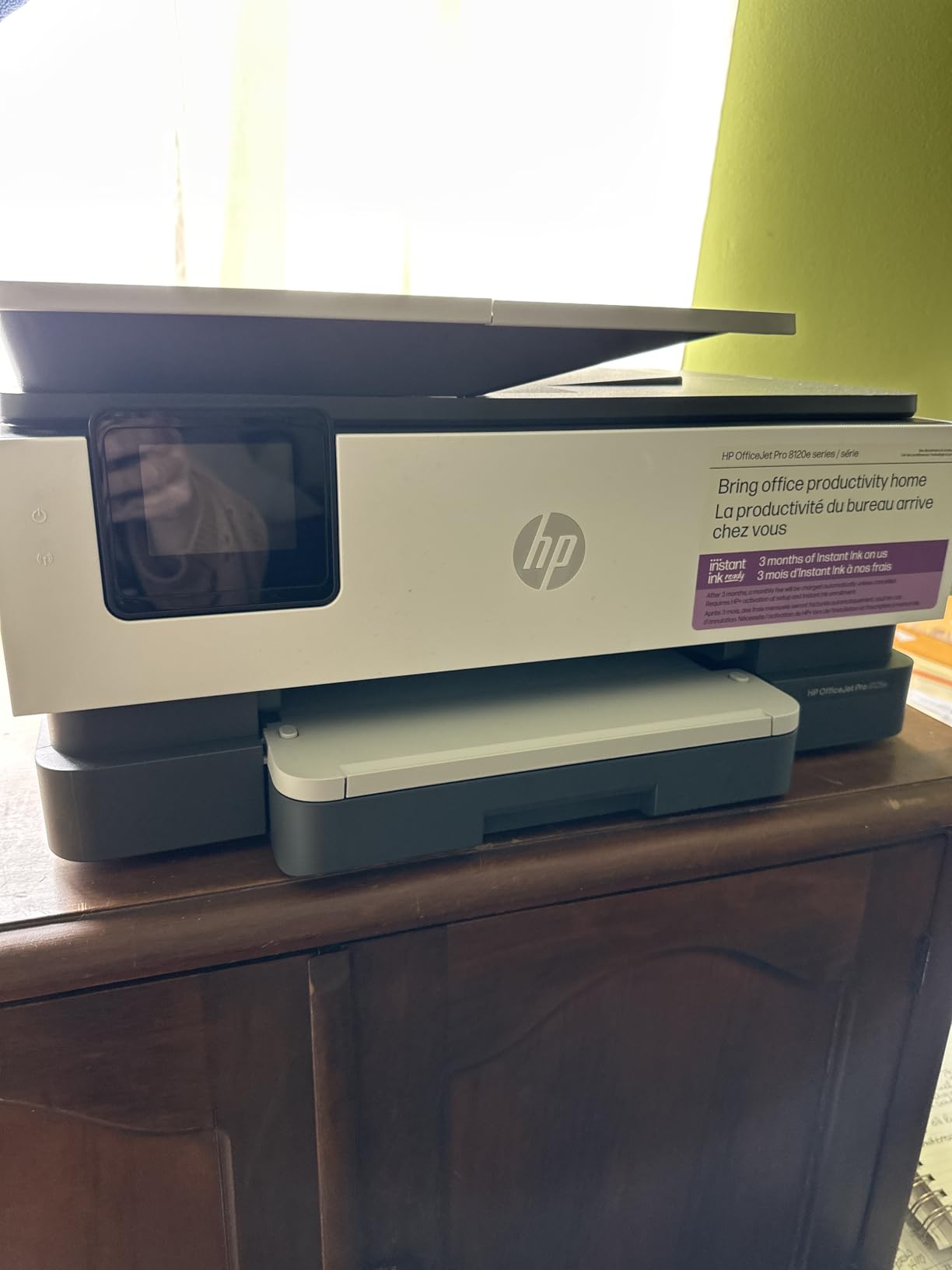 HP OfficeJet Pro 8125e Wireless All-in-One Color Inkjet Printer, Print, scan, Copy, ADF, Duplex Printing Best-for-Home Office, 3 Month Instant Ink Trial Included, AI-Enabled - Customer Photo 2